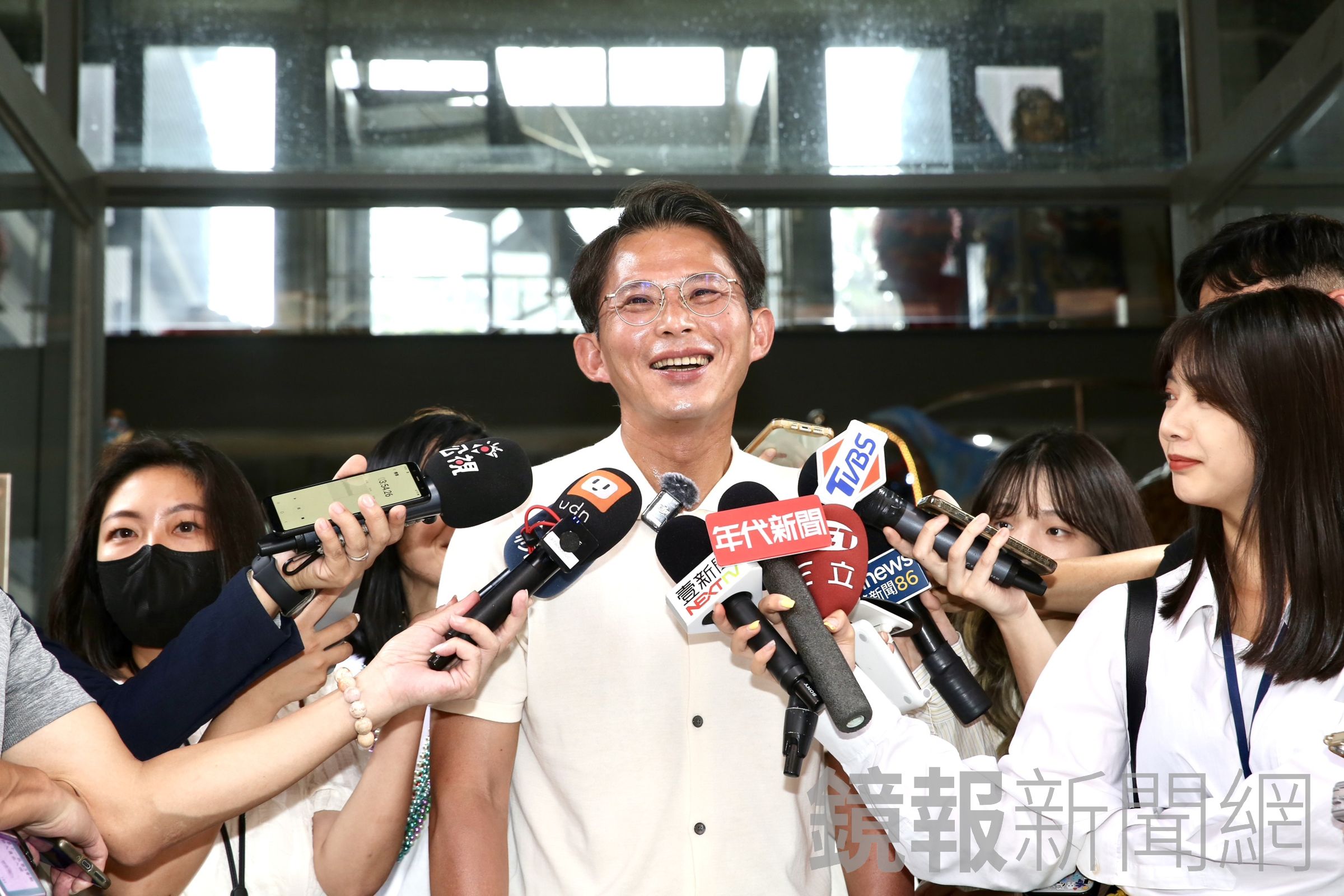 黃國昌表態將角逐2026新北市長選舉，此消息曝光引發熱議。（鏡報董孟航攝）