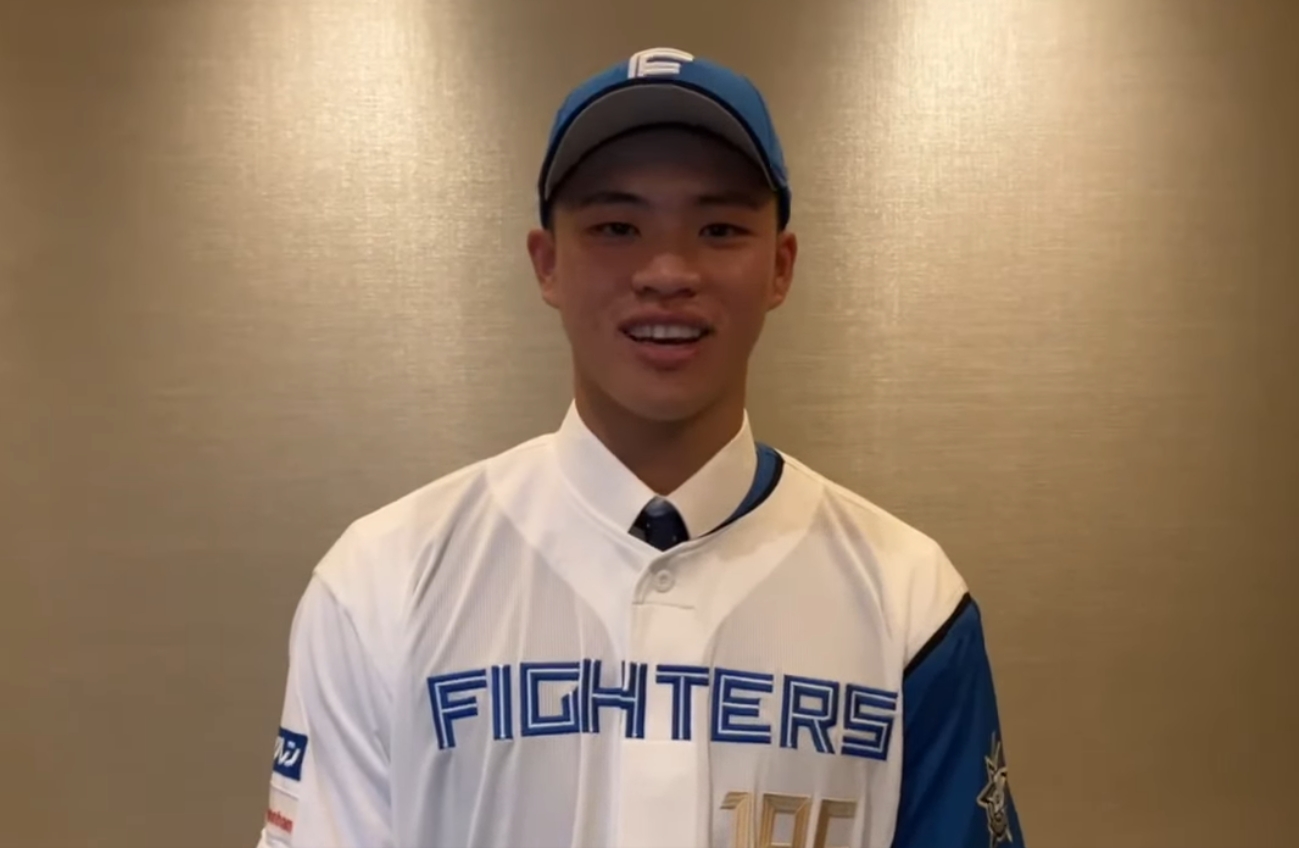 孫易磊2023年加盟火腿鬥士，近日有機會轉為支配下球員升上一軍。（翻攝自北海道日本火腿鬥士隊全球粉絲團臉書）