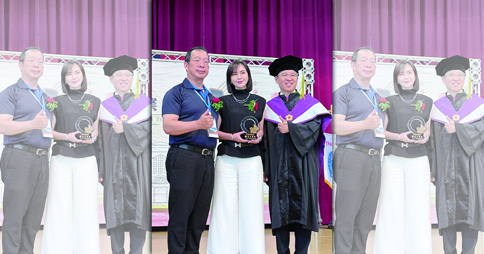 簡沛恩獲母校頒發傑出校友獎。（翻攝臉書）