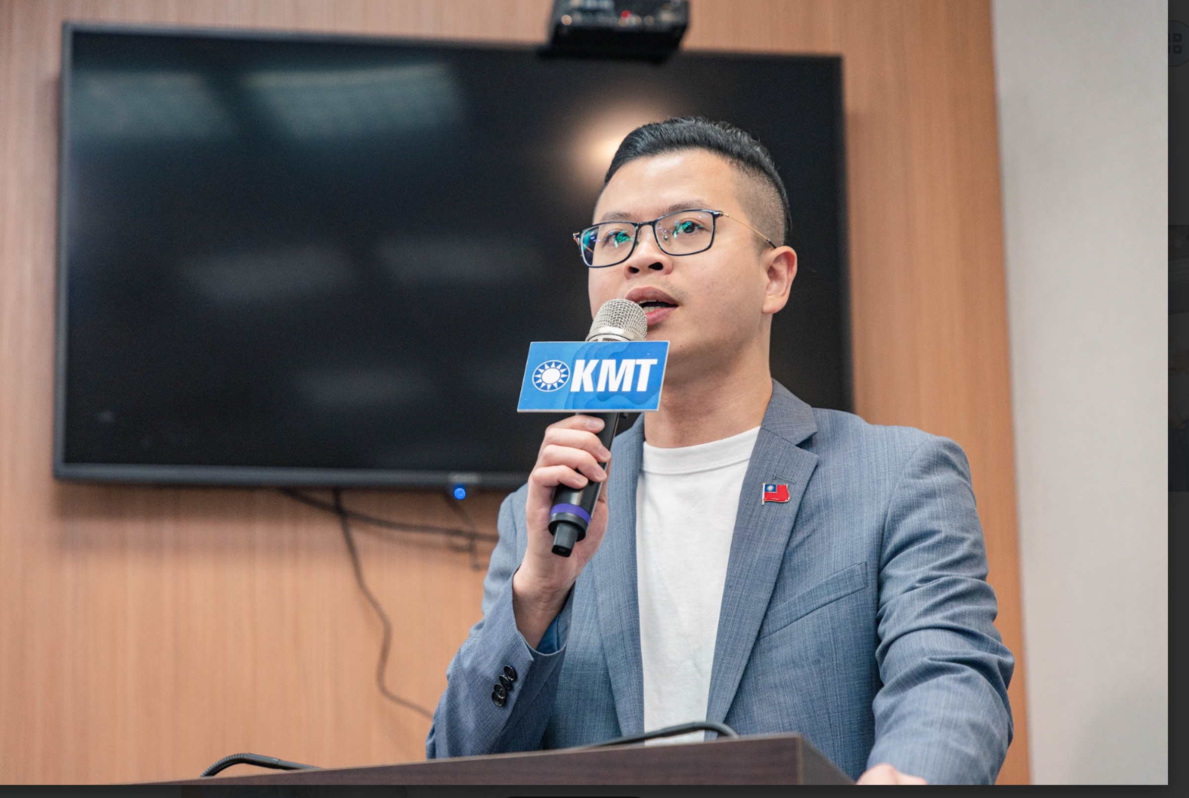 桃園市議員凌濤出任「2024總統及立委競選平台」總發言人。(國民黨文傳會提供)