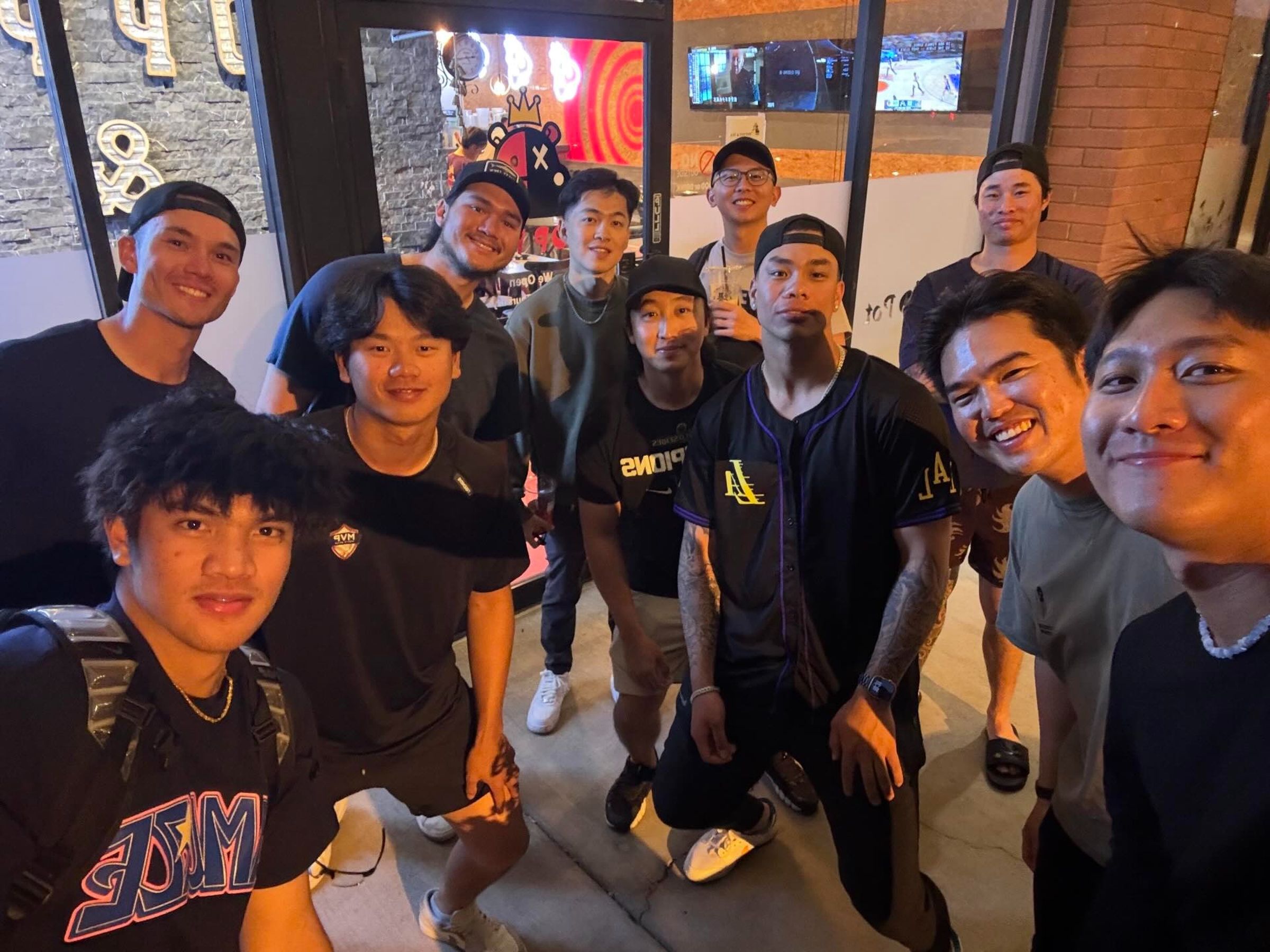 多位台灣旅美好手集合,讓球迷看得好激動。(翻攝自沙子宸threads)