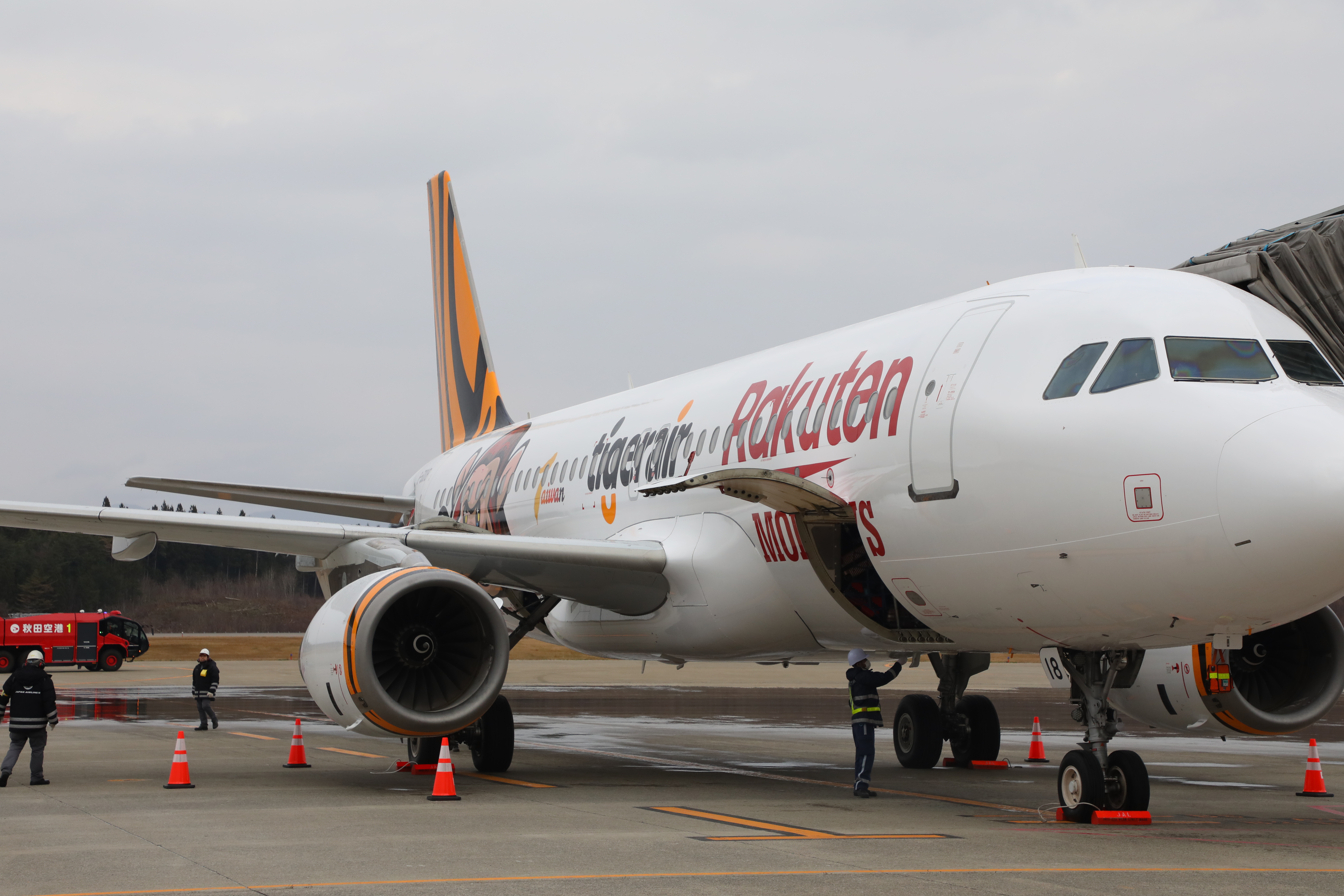台虎以可載客180名的Airbus A320 NEO執飛桃園、秋田航線。
