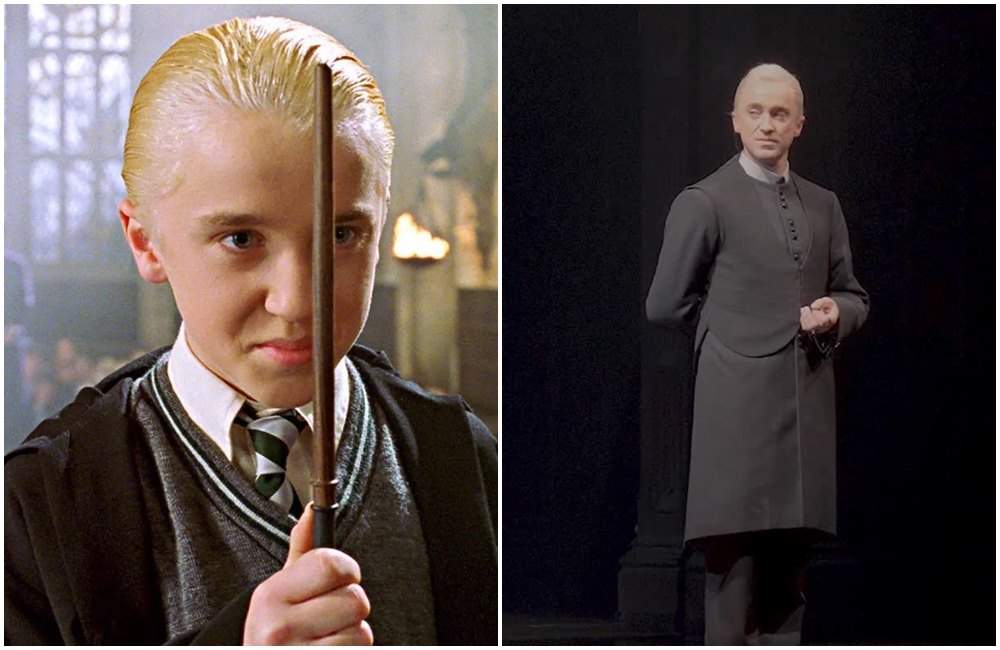 湯姆費爾頓在舞台劇《哈利波特：被詛咒的孩子》首度登台，一出場就令全場觀眾沸騰。（翻攝cursedchildus IG）