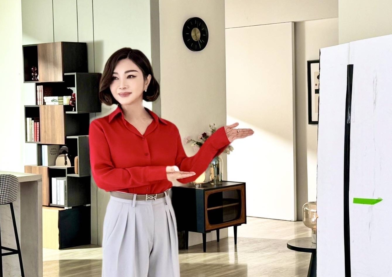 陳美鳳近日為代言拍攝形象照。（民視提供）