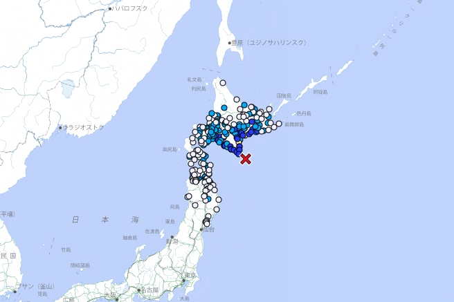 北海道今凌晨又發生一起規模6.3的地震，震央位於十勝外海。