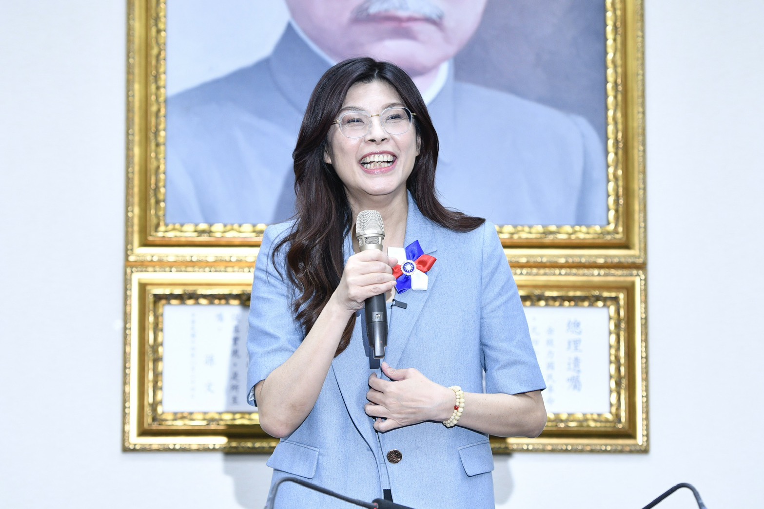 鄭麗文對於國民黨拿下2026新北市長選舉有信心。（鏡報李智為）