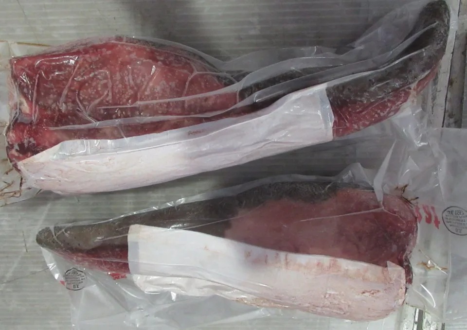 食藥署公布邊境查驗不合格產品名單，包含美國進口牛舌檢出蟲感染。（食藥署提供）