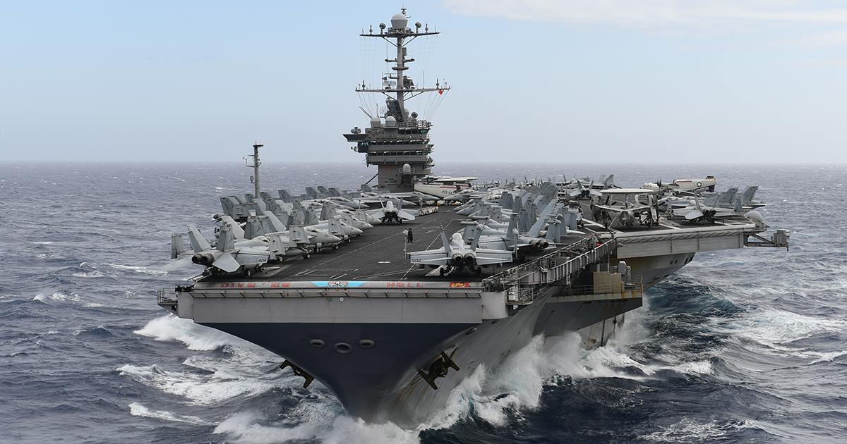 美軍航母航母杜魯門號疑似因急轉彎閃避攻擊，發生戰機落海事故。（翻攝自USS Harry S. Truman臉書）