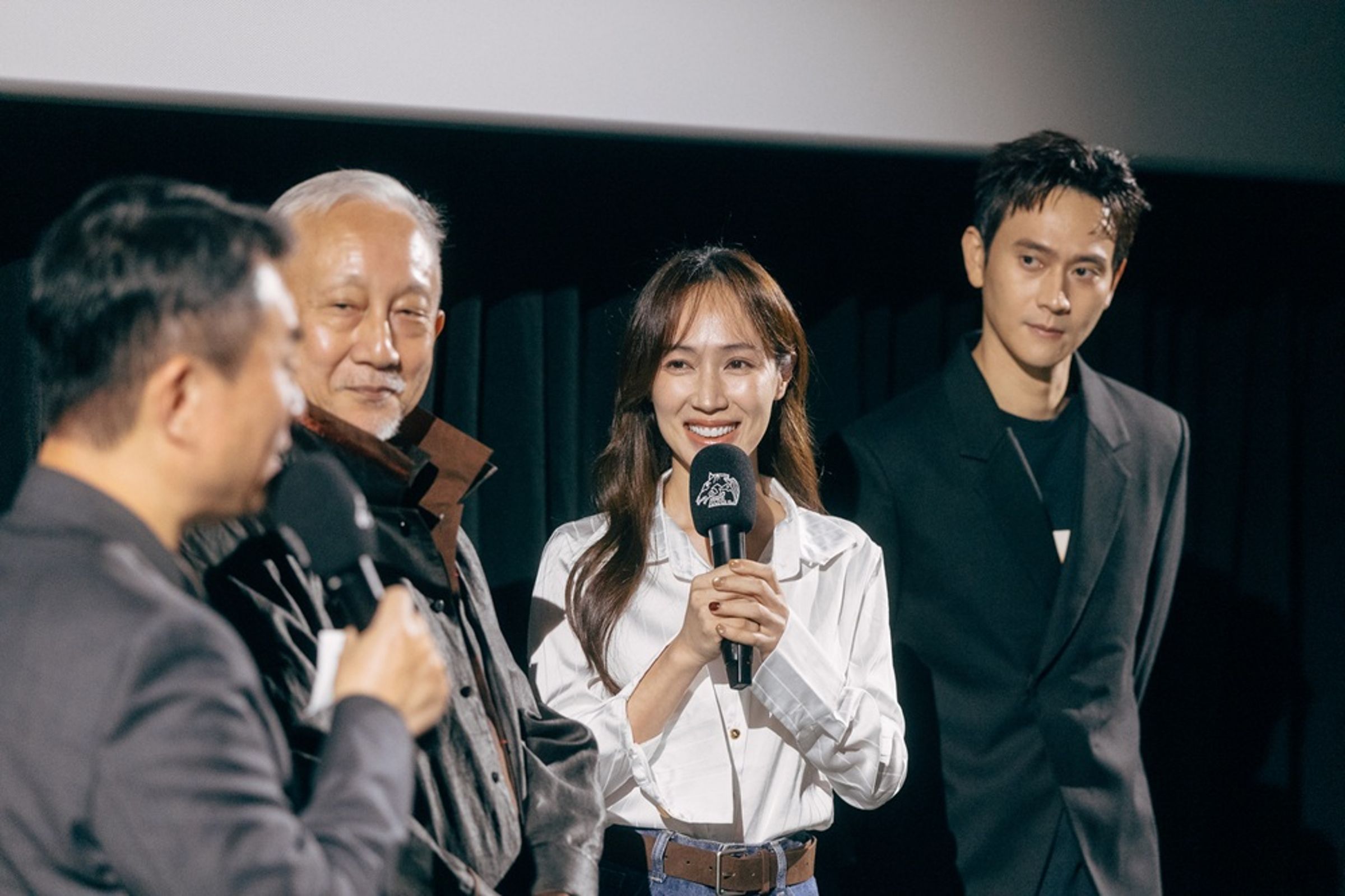 《丟包阿公到我家》舉辦金馬首映,會後張曉雄、小薰、劉冠廷出席映後。(金馬執委會)