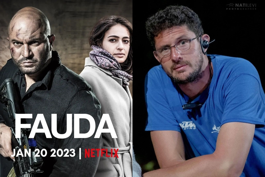 以色列軍隊影集《高牆邊的混亂》的製作人之一梅爾(右)近日被證實戰死加薩沙場。(翻攝自@faudaofficial IG)