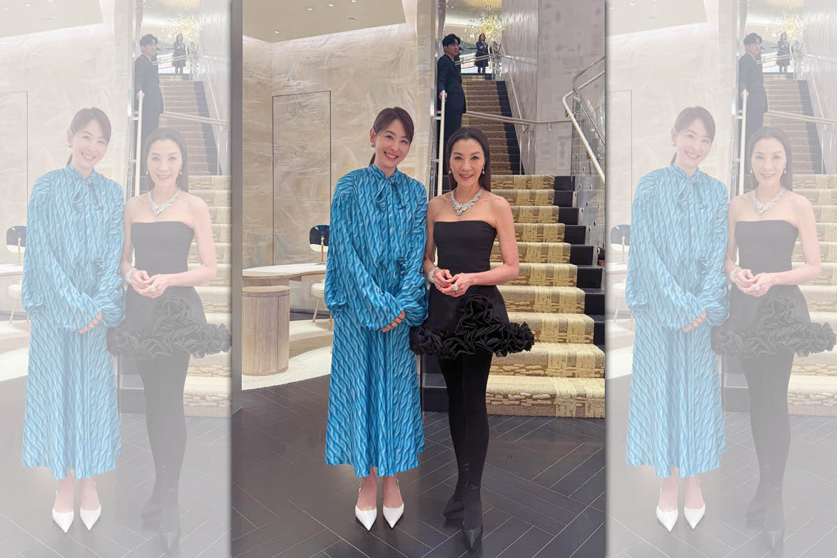 賈永婕po與楊紫瓊合照，寫說「歡迎來到我的國家」被網友大讚高智慧。（翻攝賈永婕臉書）