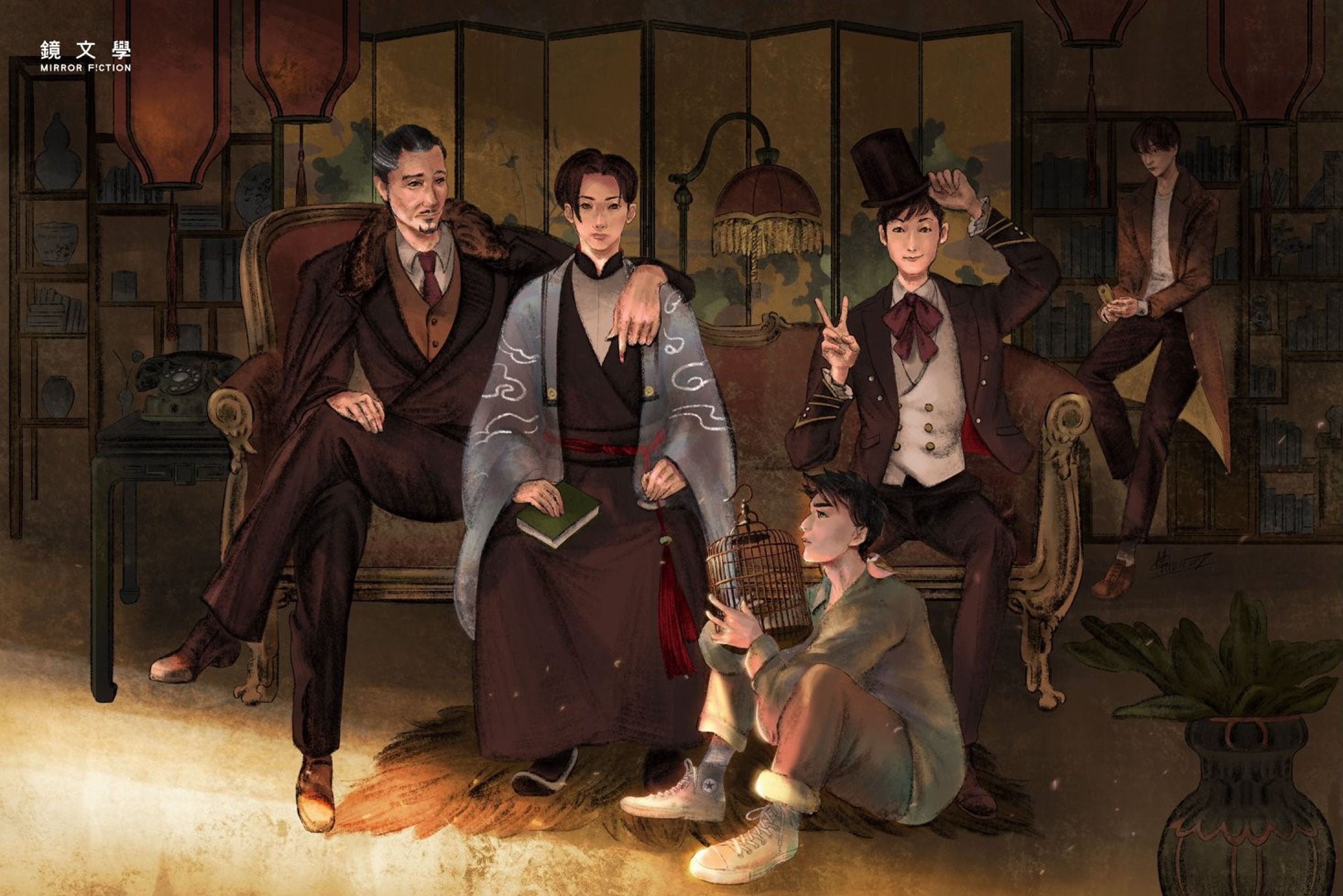 小說出版時,邀請插畫家Agathe Xu創作角色形象。(鏡文學提供)
