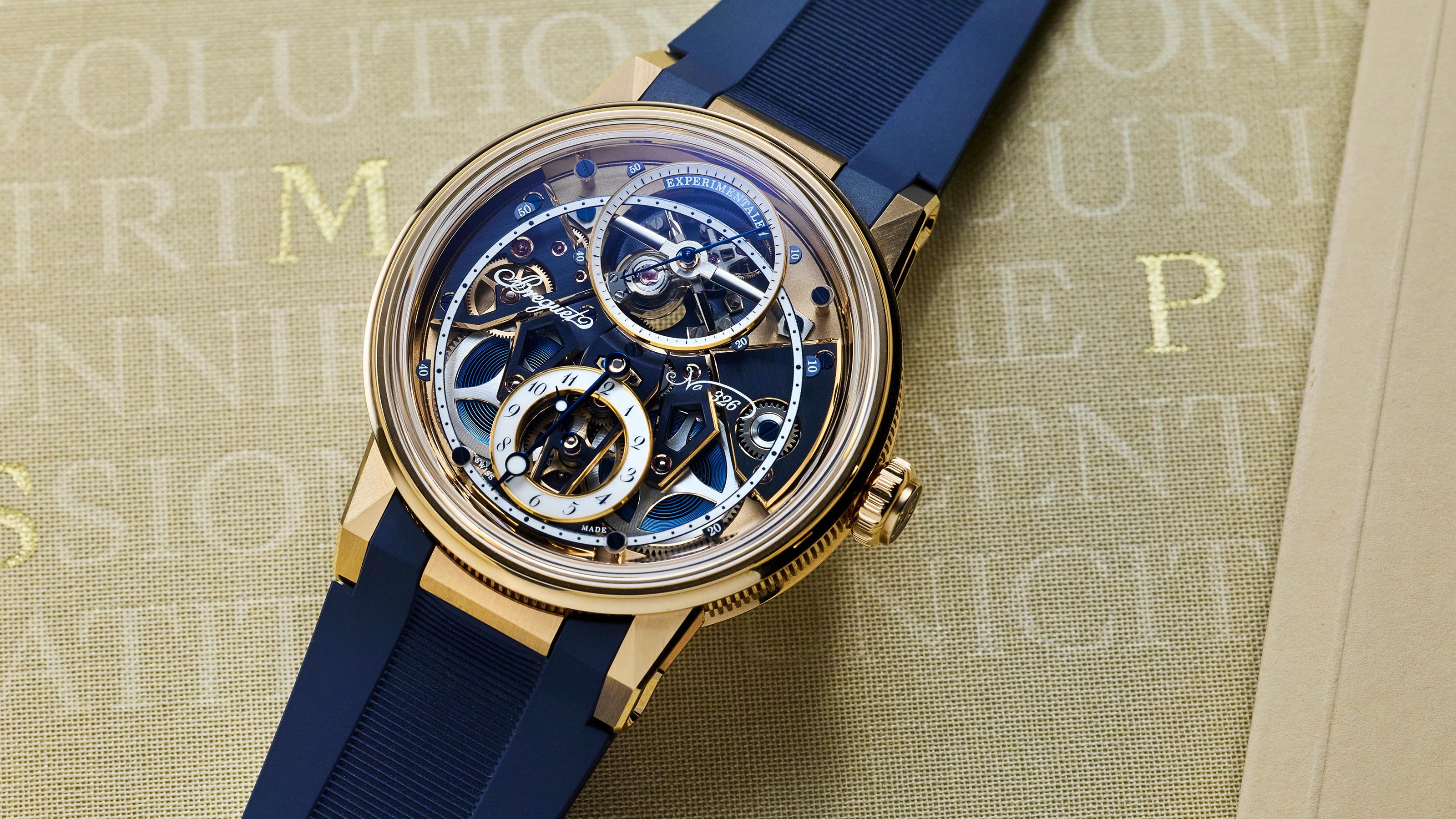 BREGUET Expérimentale 1|18K寶璣金材質/錶徑43.5mm/時、分、小秒指示/陀飛輪裝置/7250手上鍊機芯/防水100米/限量75只/參考價NT$11,942,000