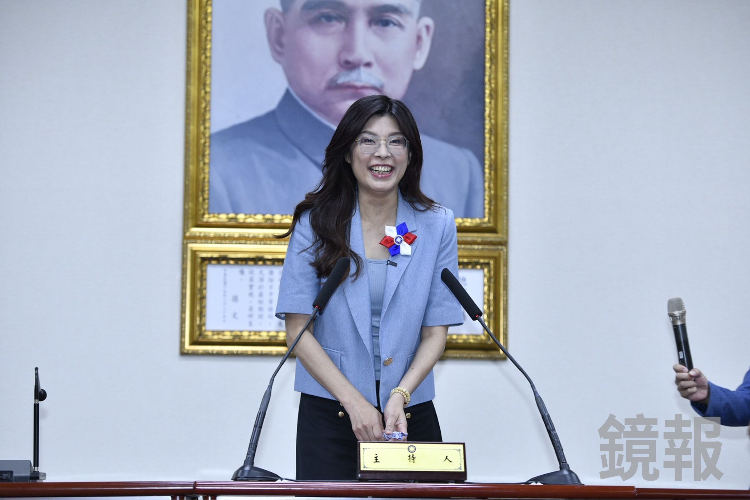 鄭麗文以6萬5,122票當選新任國民黨主席。(鏡報李智為攝)
