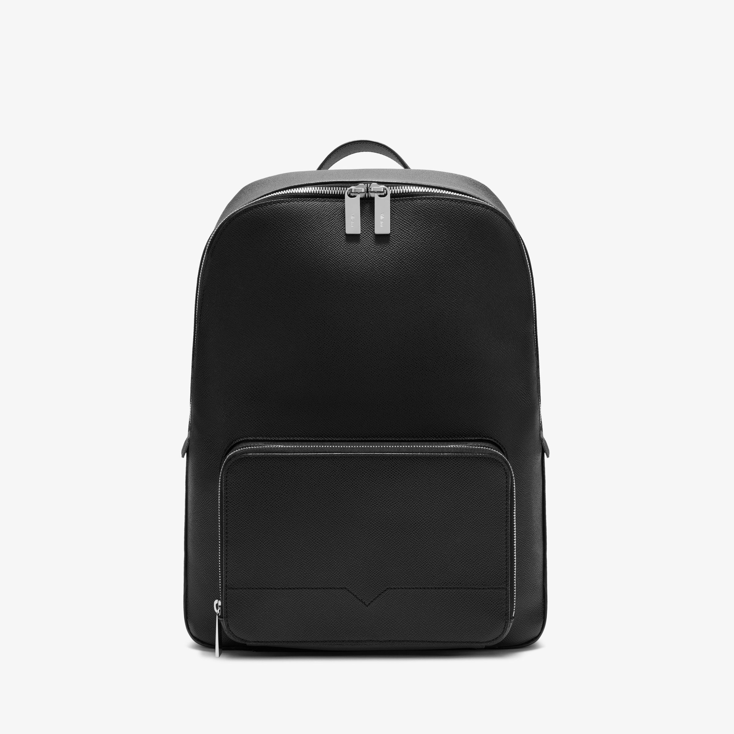 V-Line Essential Backpack墨黑色雙肩背包。價格店洽（Valextra提供）       