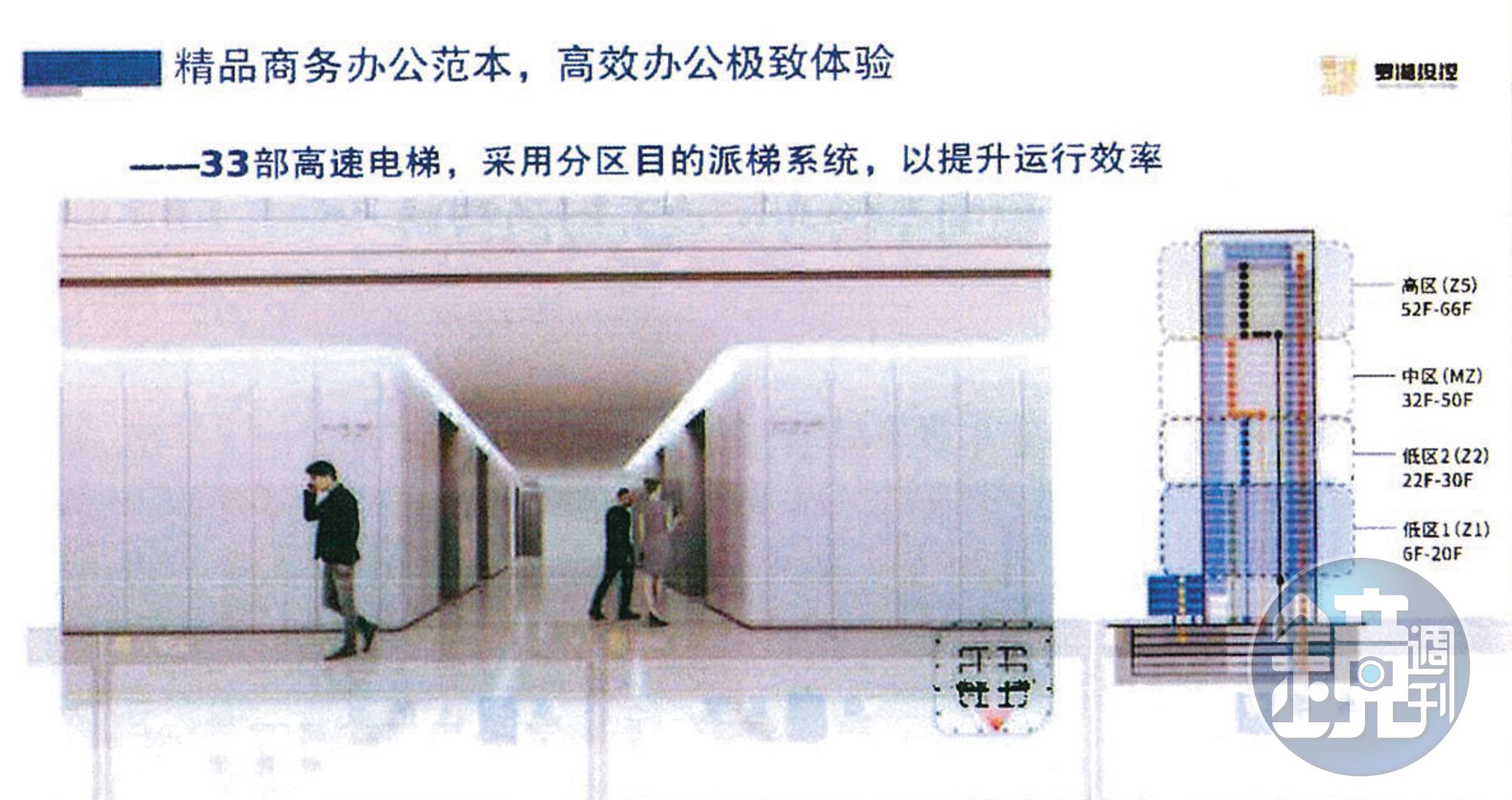 羅湖區科工局秀出商辦的介紹文宣,吸引企業投資購買。(讀者提供)