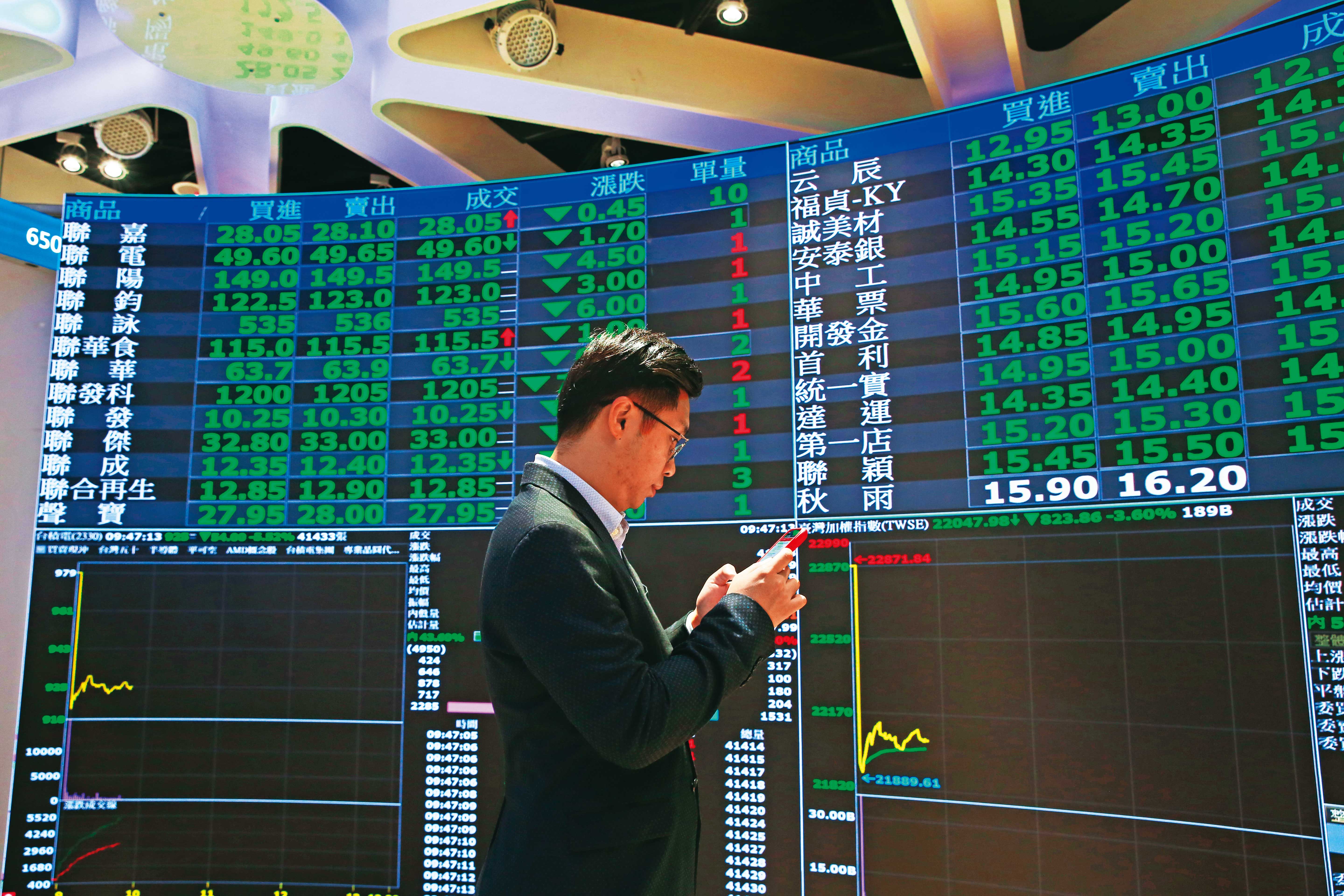 凱米颱風造成連2日休市，避不開國際金融市場震盪影響，台股跟著重挫。