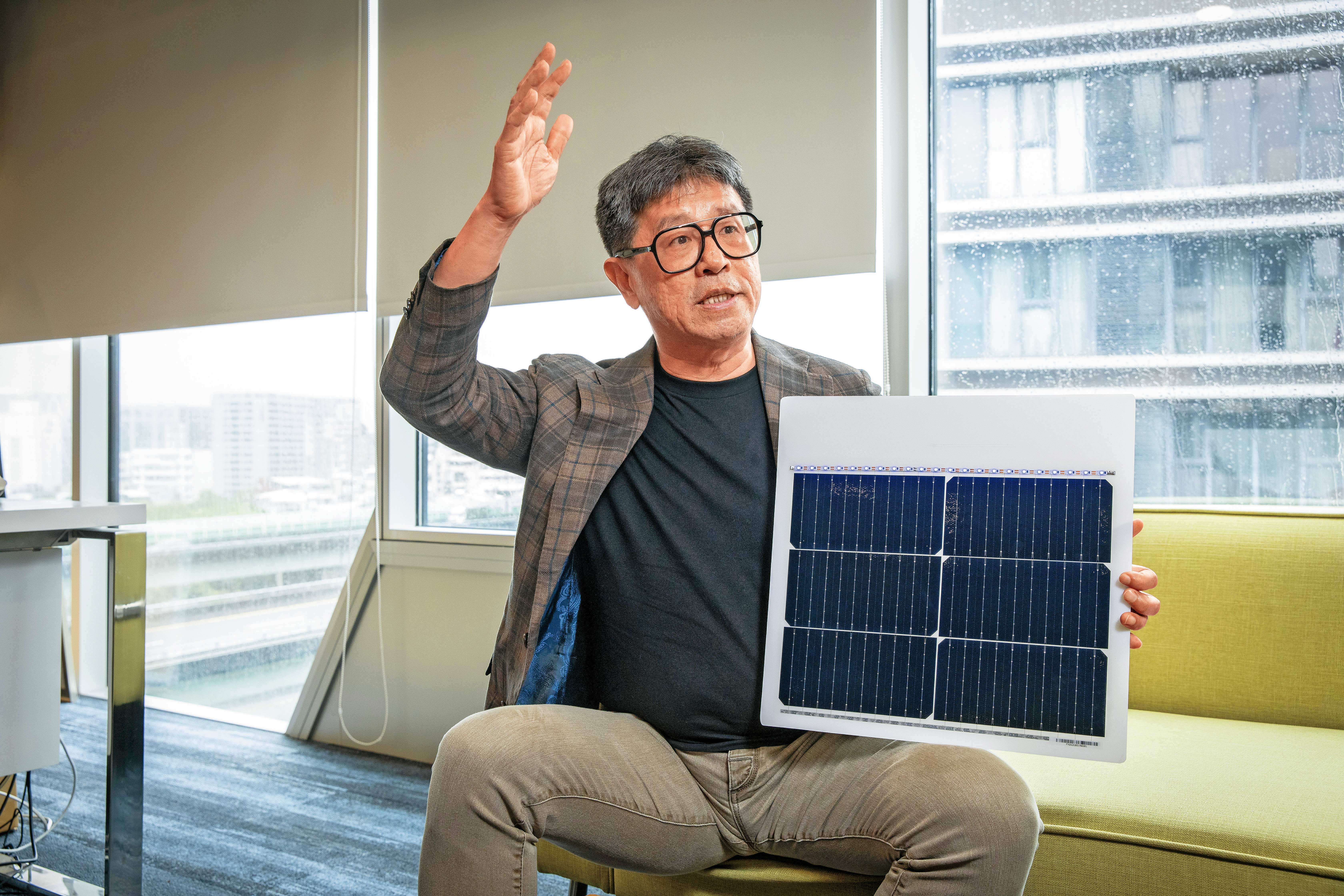 太陽光電產業永續發展協會（TPiSA）創會理事長、寶晶能源董事長蔡佳晋對光電產業充滿熱情。