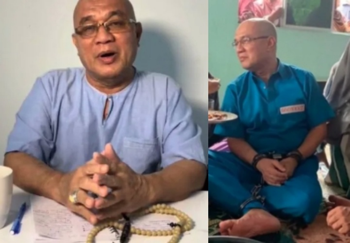 這名男子23年前凶狠謀殺分屍，被害人死狀悽慘不堪，如今卻逃過死刑，回家與家人團圓。（翻攝自TikTok @abah.hayat.bkt.pinang）