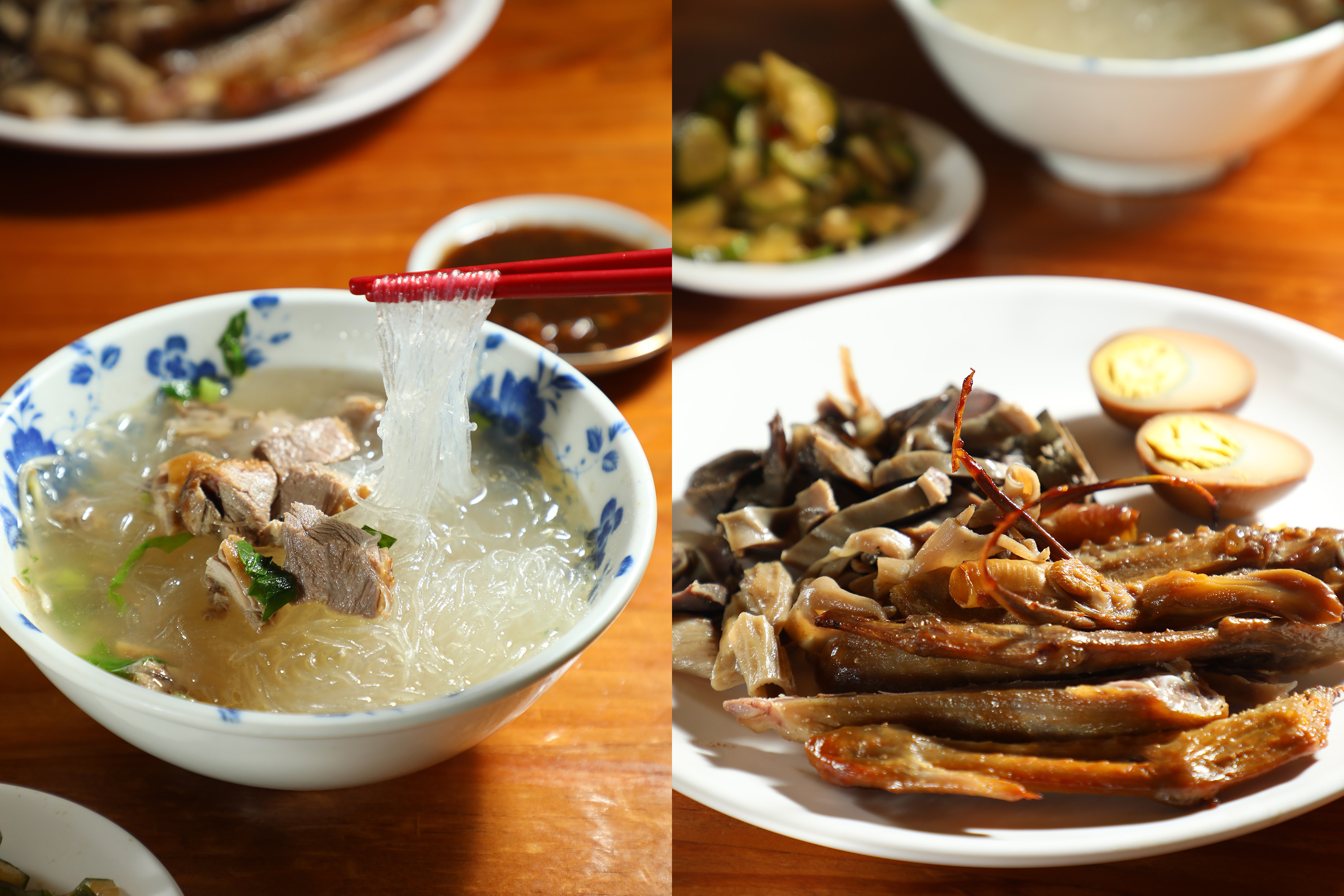 「夥計鴨肉冬粉」以飄香50年的糖燻鴨肉料理，征服恆春人的味蕾。