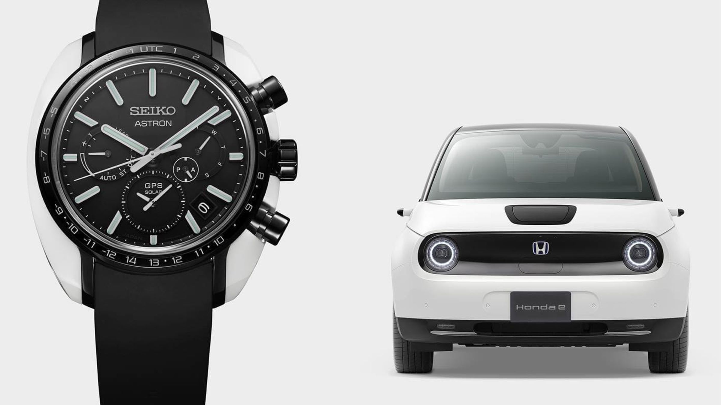 2020年SEIKO Astron與HONDA首部量産EV車HONDA-E的限定聯名款， 以陶瓷錶殼搭配尼龍錶帶，是日本限定發行300枚的款式，這也是松本卓也參與過的設計中最喜歡的一只Astron。