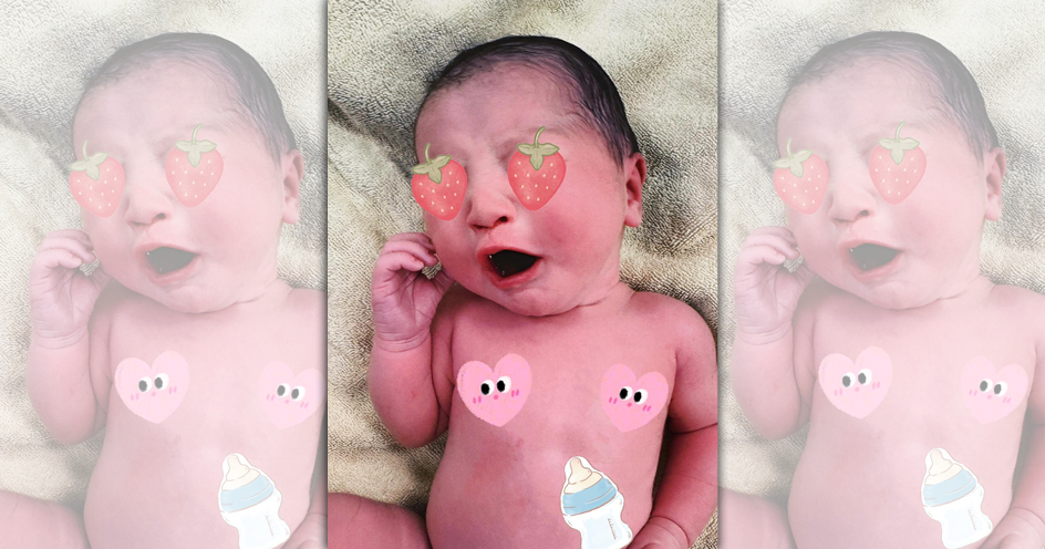 藝人洪小鈴順利產子。（翻攝洪小鈴臉書）