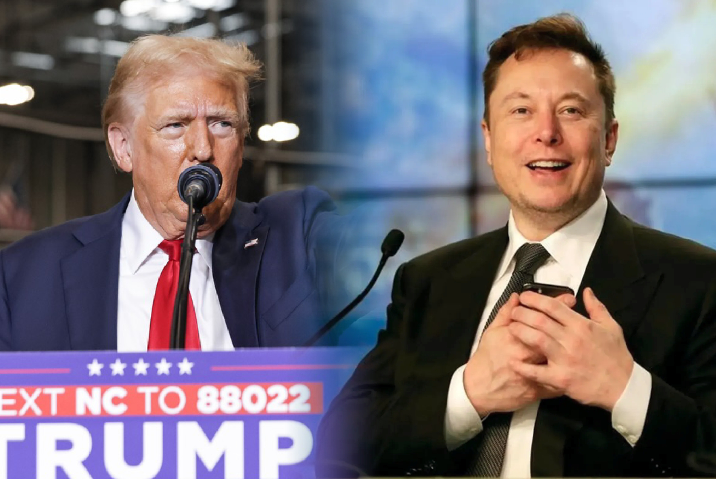 川普跟馬斯克分道揚鑣，影響特斯拉股價。（合成圖；翻攝畫面）