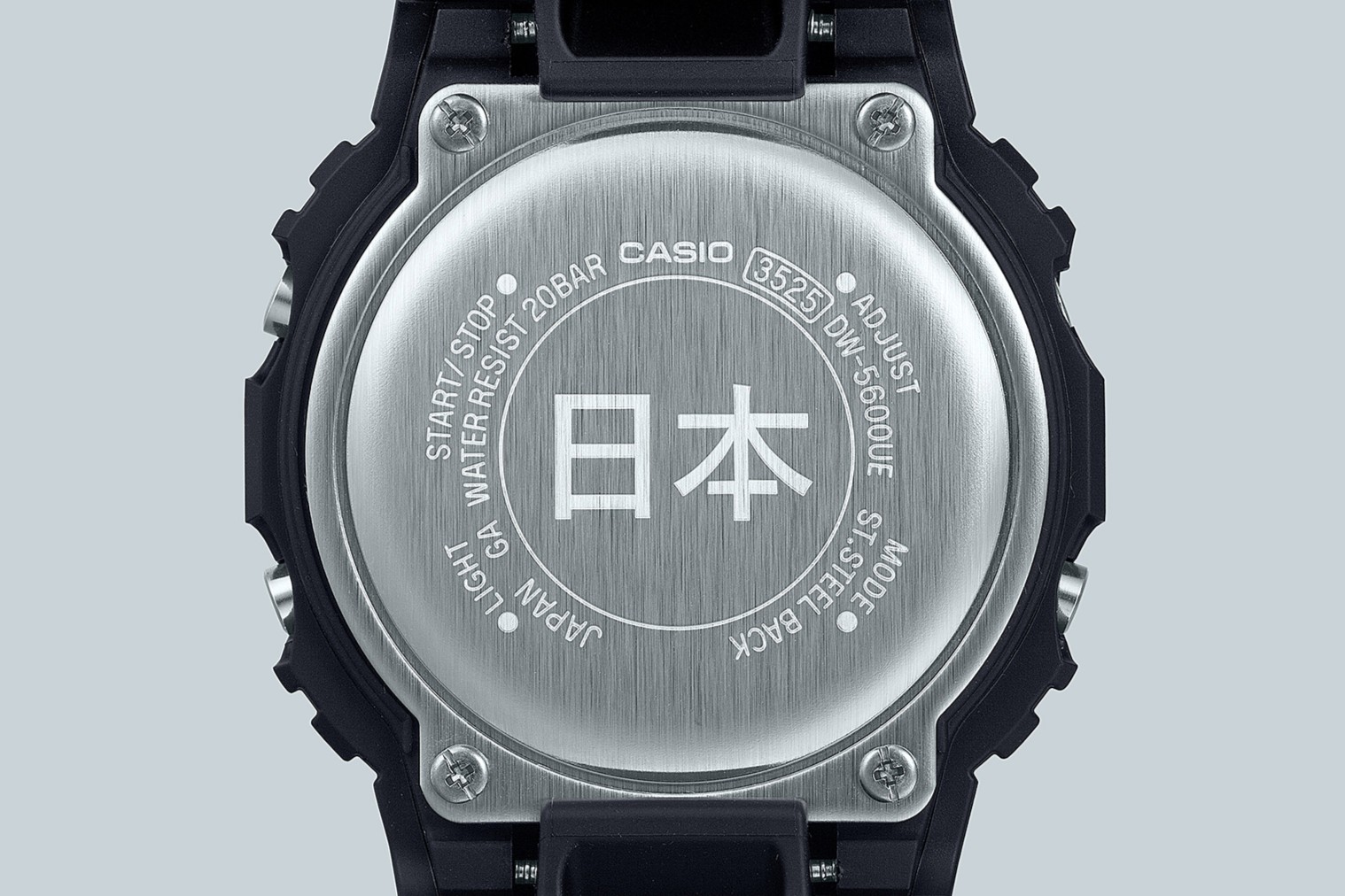 浮世繪款 DW‑5600背蓋刻印「日本」二字