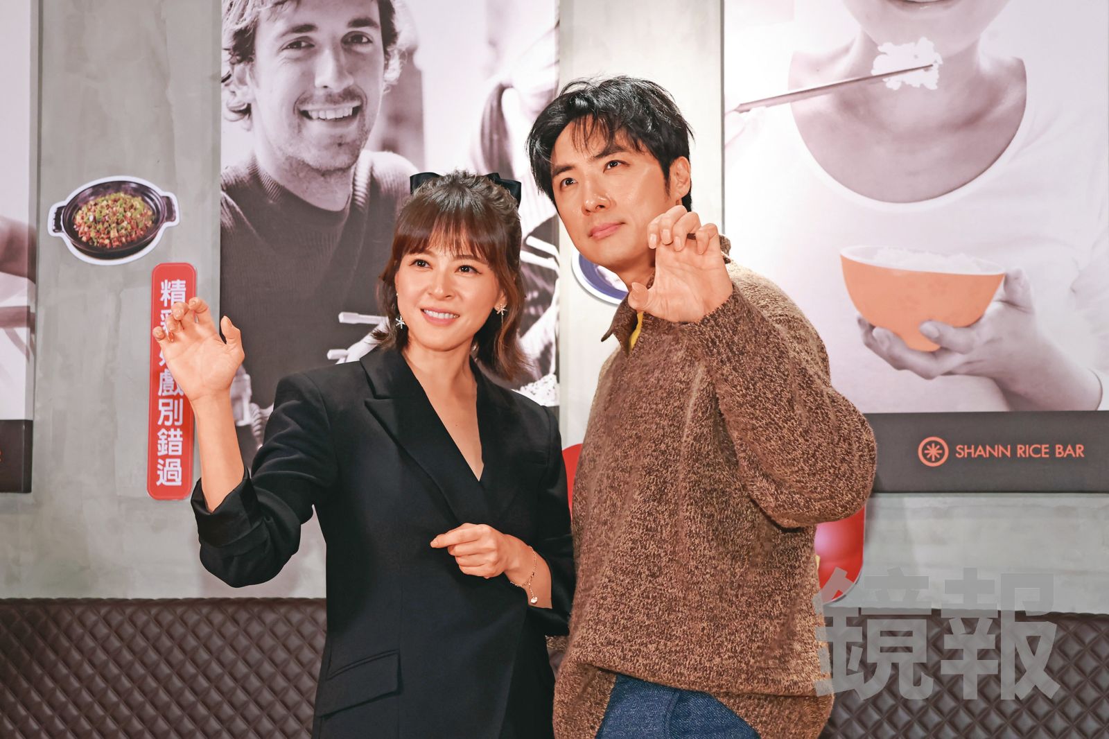 蘇晏霈(左)和李運慶(右)首度在《豆腐媽媽》中合作,扮演怨偶。(鏡報提供)