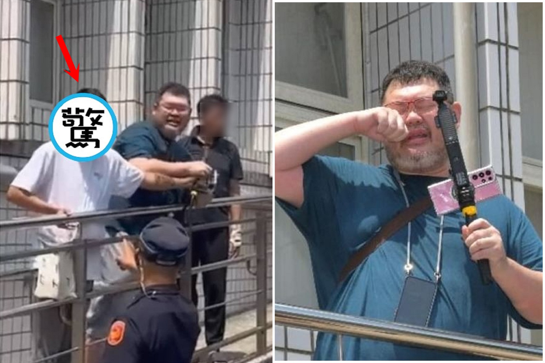 「小草」驚傳墜樓身亡！曾赴北檢聲援柯文哲，與四叉貓發生衝突挨告。（翻自四叉貓臉書）