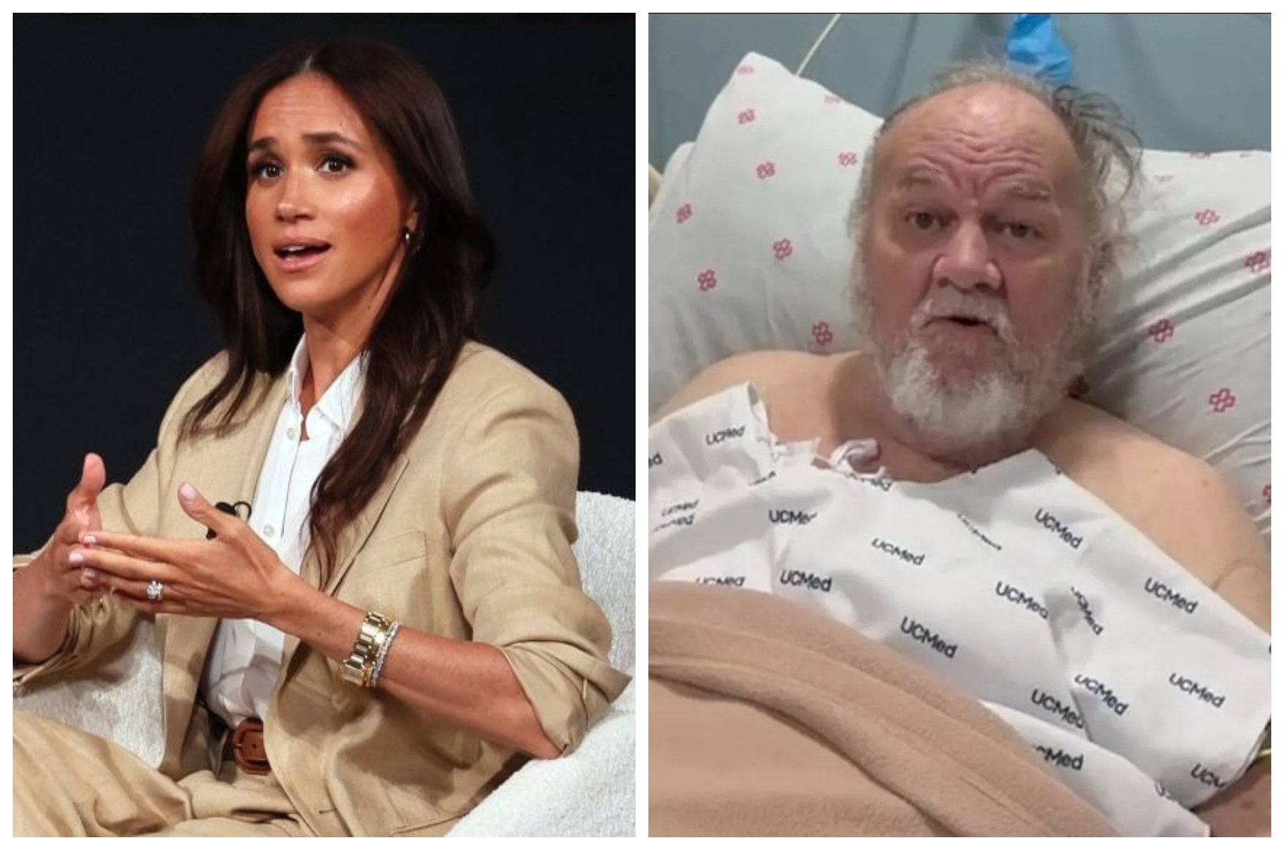 梅根（左）已寄信給在菲律賓接受截肢手術的父親湯瑪斯（右）。（翻攝jessicasibley IG、X@Mikeedakid1）