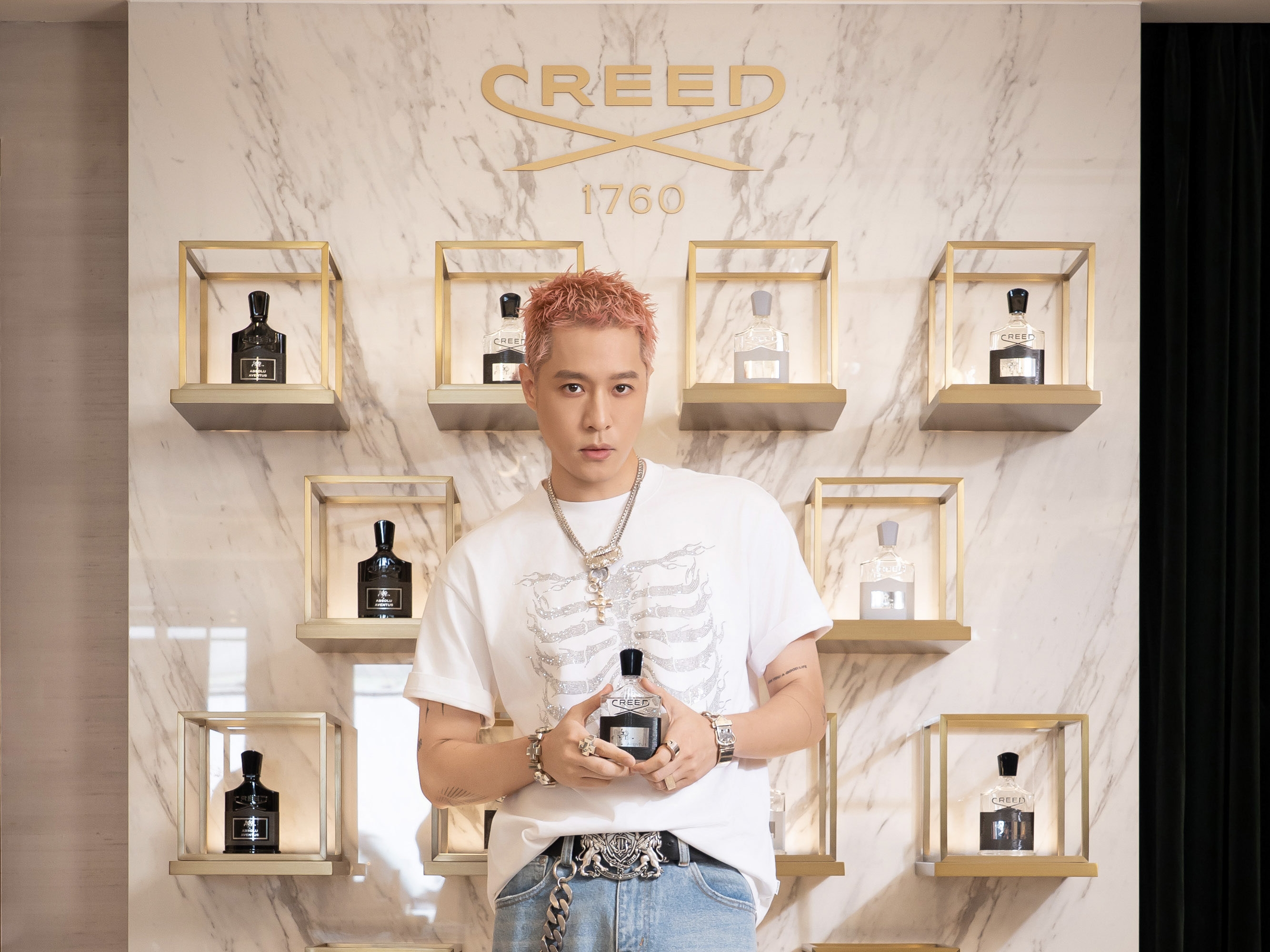 周湯豪出席香氛品牌活動。CREED提供