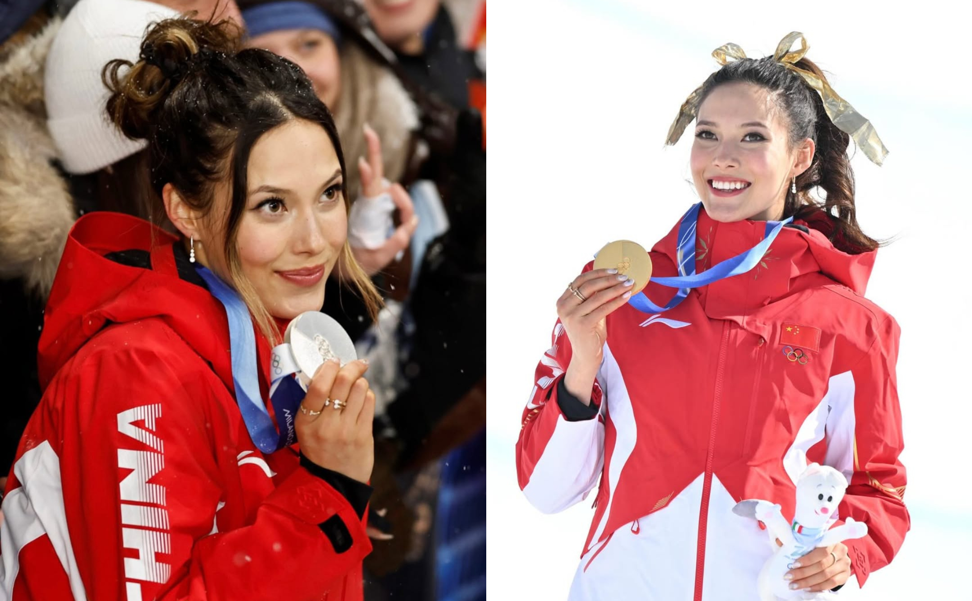 谷愛凌在米蘭奧運獲得1金2銀,生涯累積6面奧運獎牌。(翻攝eileengu IG)