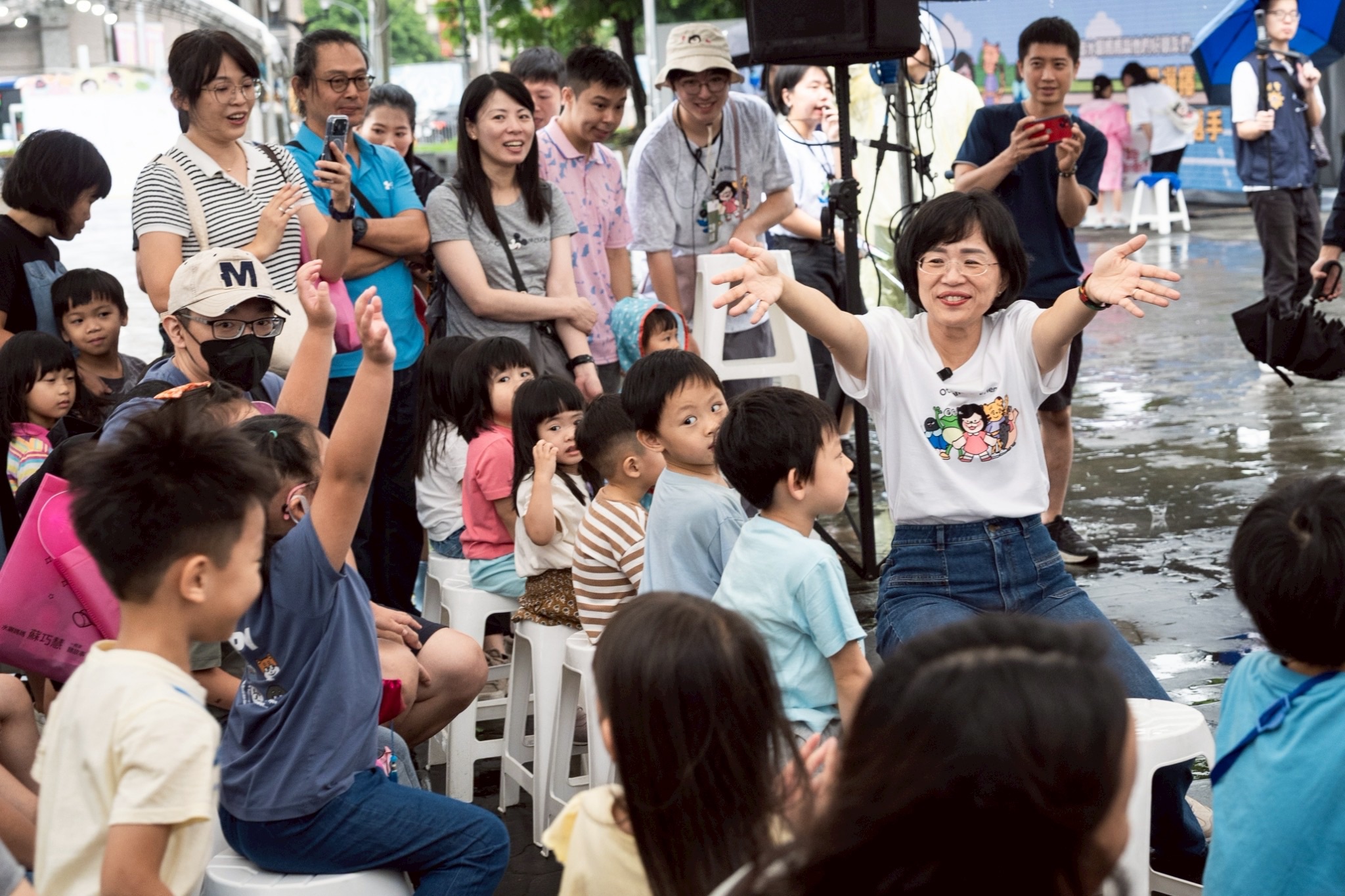 蘇巧慧透過舉辦「水獺媽媽樂園」，讓現場親子盡情同樂，承諾未來將致力打造幸福育兒的新北市。