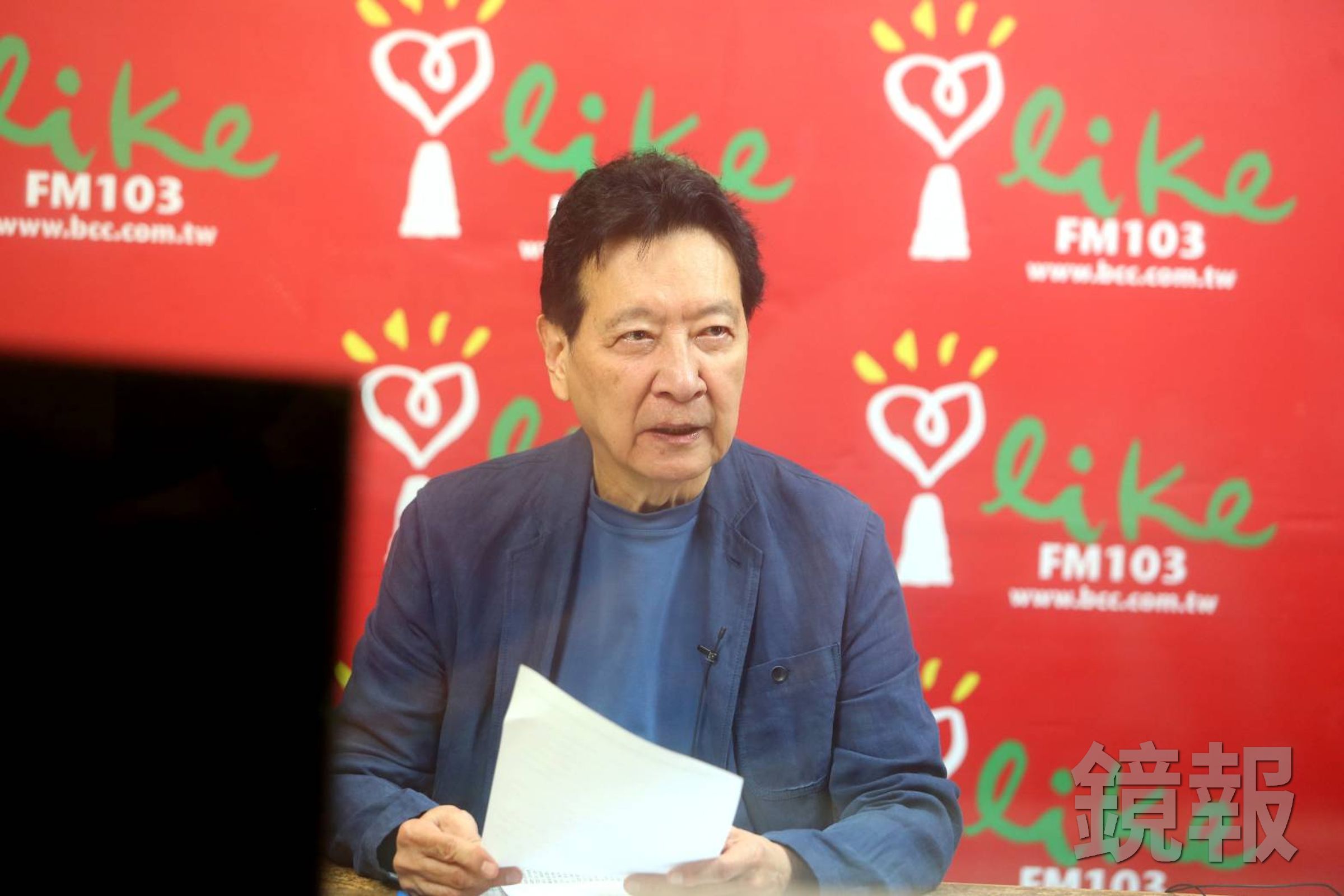 趙少康今天二度專訪沈伯洋，他表示，「從政黨政治角度會支持蔣萬安」。（鏡報姜永年攝）