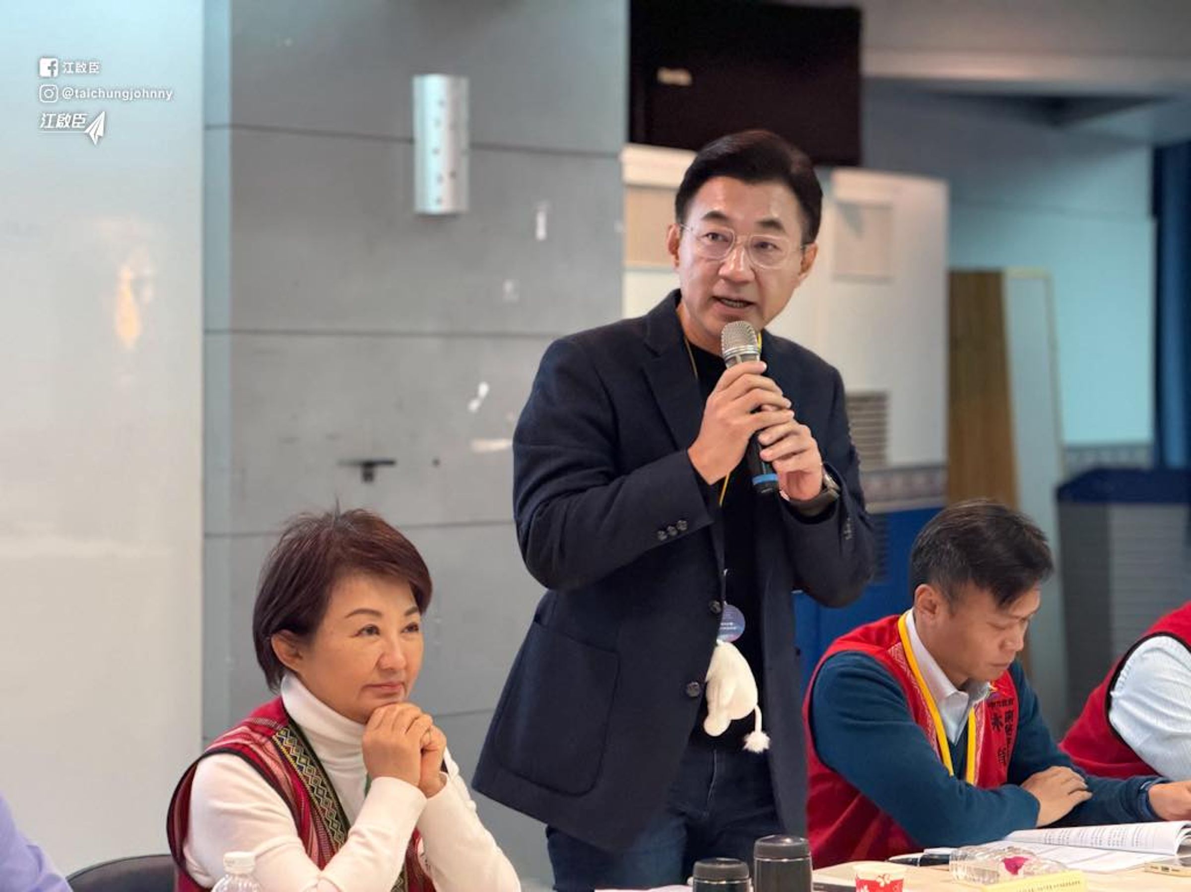 江啟臣透露，已和AIT處長谷立言確認，台美關稅應可在本月中旬簽定，簽定後立法院應會盡速批准。（翻攝自江啟臣臉書）