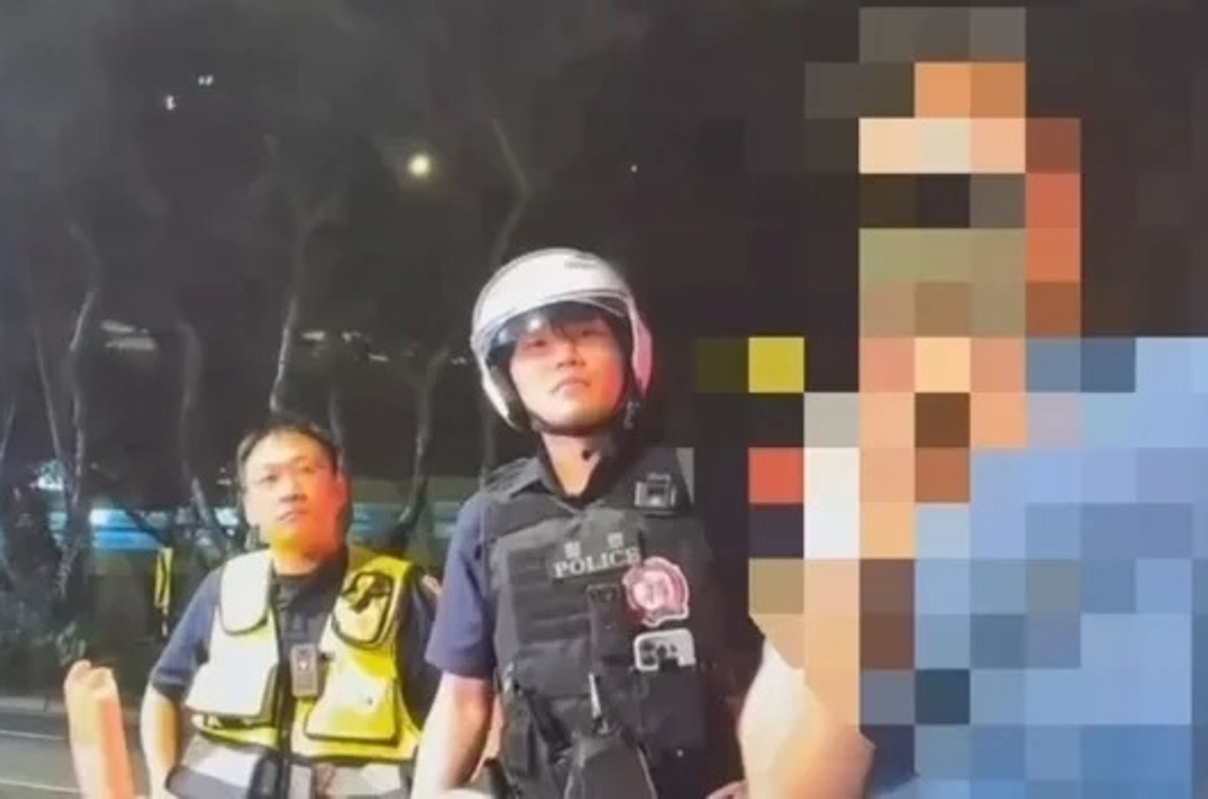 郭姓男子酒後載著陳姓女友在大安區發生擦撞，警方到場，陳女頂替郭男並移車，結果兩人酒測值都超標被依法送辦。（翻攝畫面）