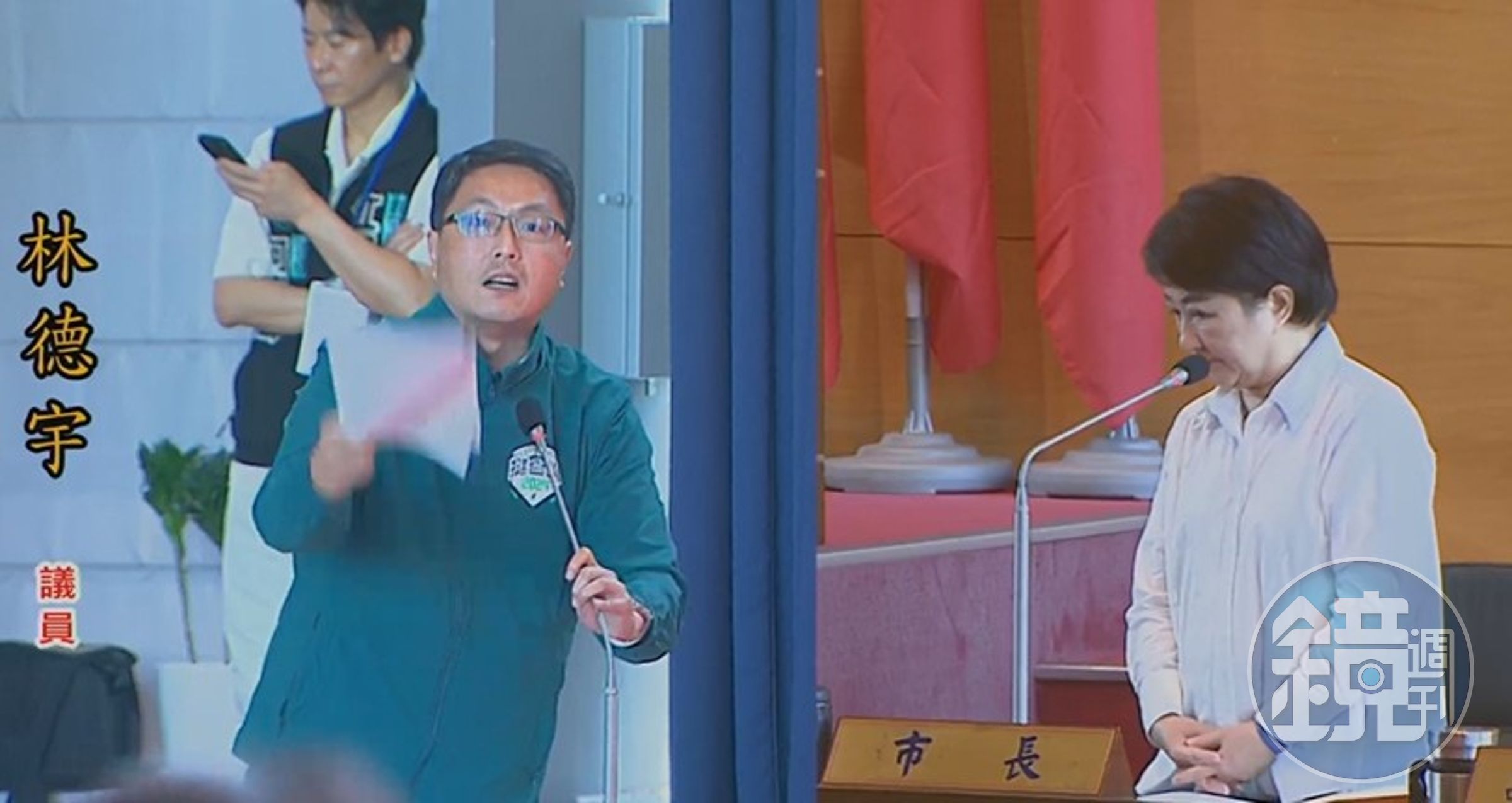 綠議員批市長無能、承認做錯嗎？台中市長盧秀燕低頭概括承受。