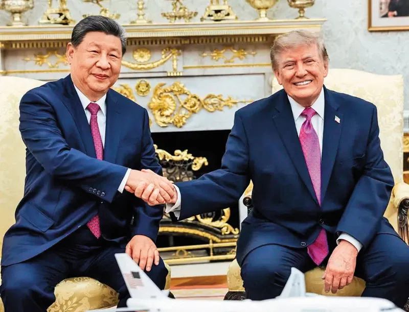 號稱史上最隆重的川習峰會，鋪上長長的紅地毯、穿上外交禮服出席的國宴場上，也只聽到川普一再重複習近平偉大、2人關係很好的吹捧之詞。（翻攝自臉書@The White House）