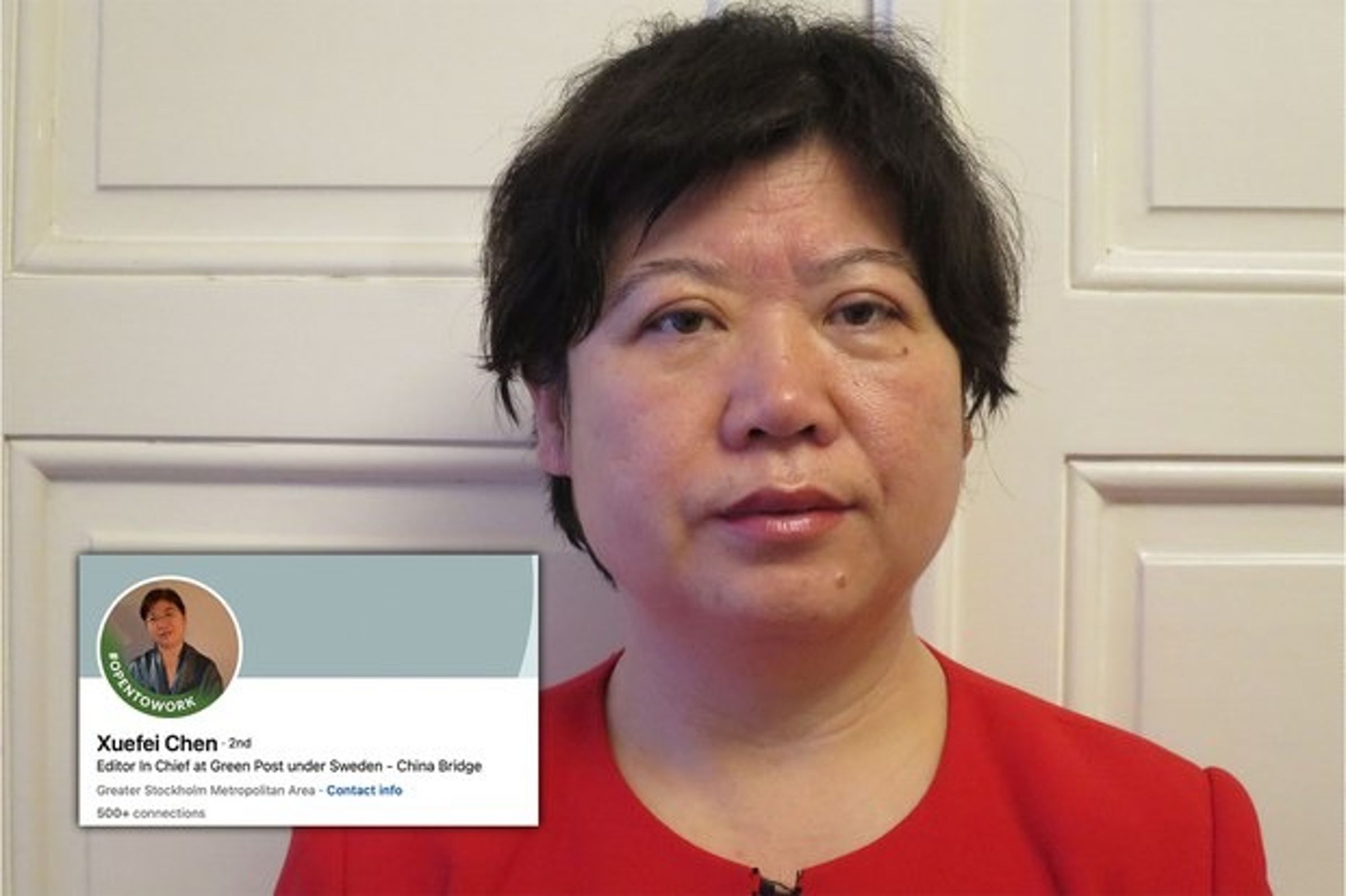 中共女記者被指「危害國安」,遭瑞典永久驅逐!她嫁瑞典男也沒用。(翻自《自由亞洲電台》)
