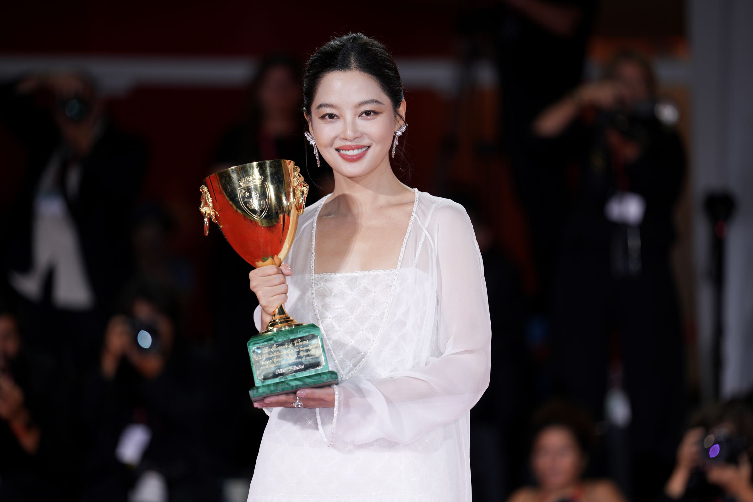 辛芷蕾憑《日掛中天》獲威尼斯影后，她也是第三位獲此殊榮的華人女演員。（東方IC）