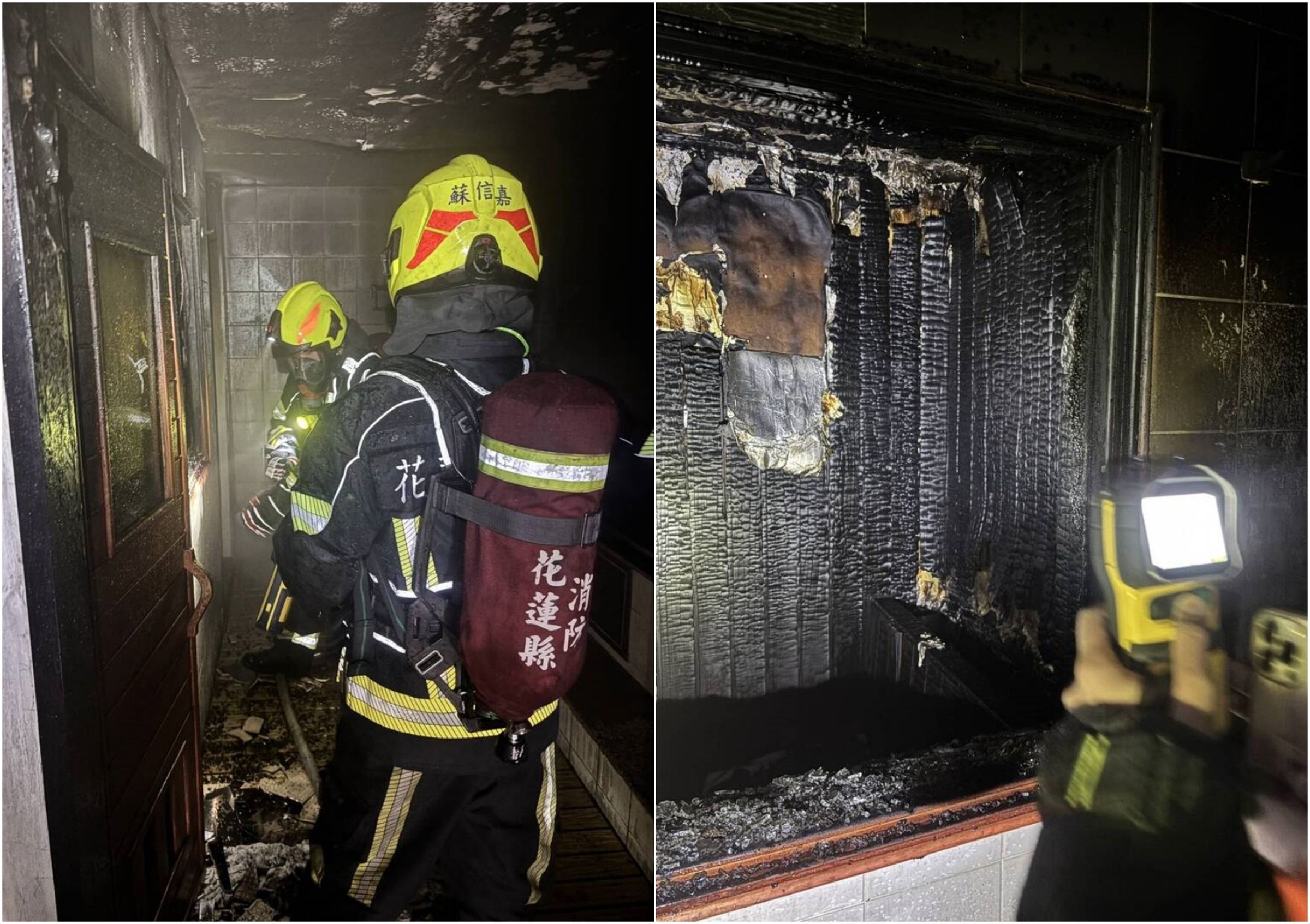 太魯閣晶英酒店昨復業首日即發生三溫暖火警，5名員工吸入濃煙送醫。（翻攝畫面）