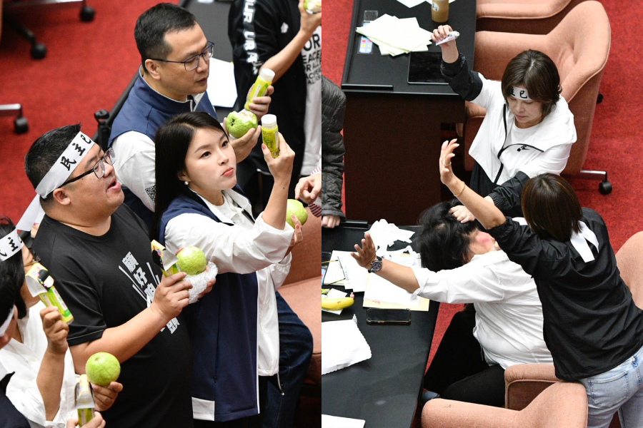 立法院今日將續上演攻防戰，其中也不乏趣味漏網鏡頭。
