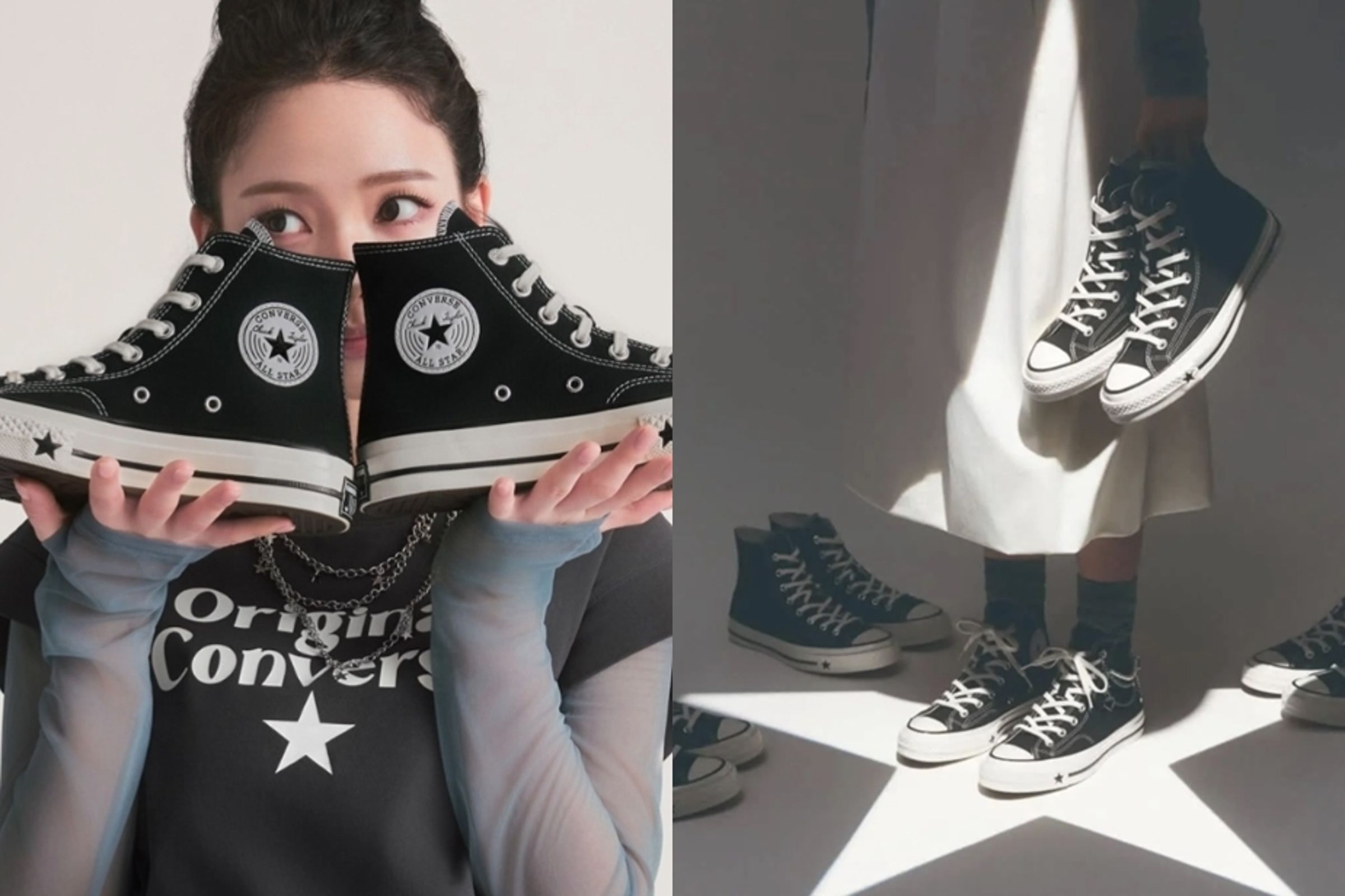 aespa隊長Karina代言知名運動品牌Converse,廣告踩到美國種族歷史紅線引發爭議。(翻攝畫面)