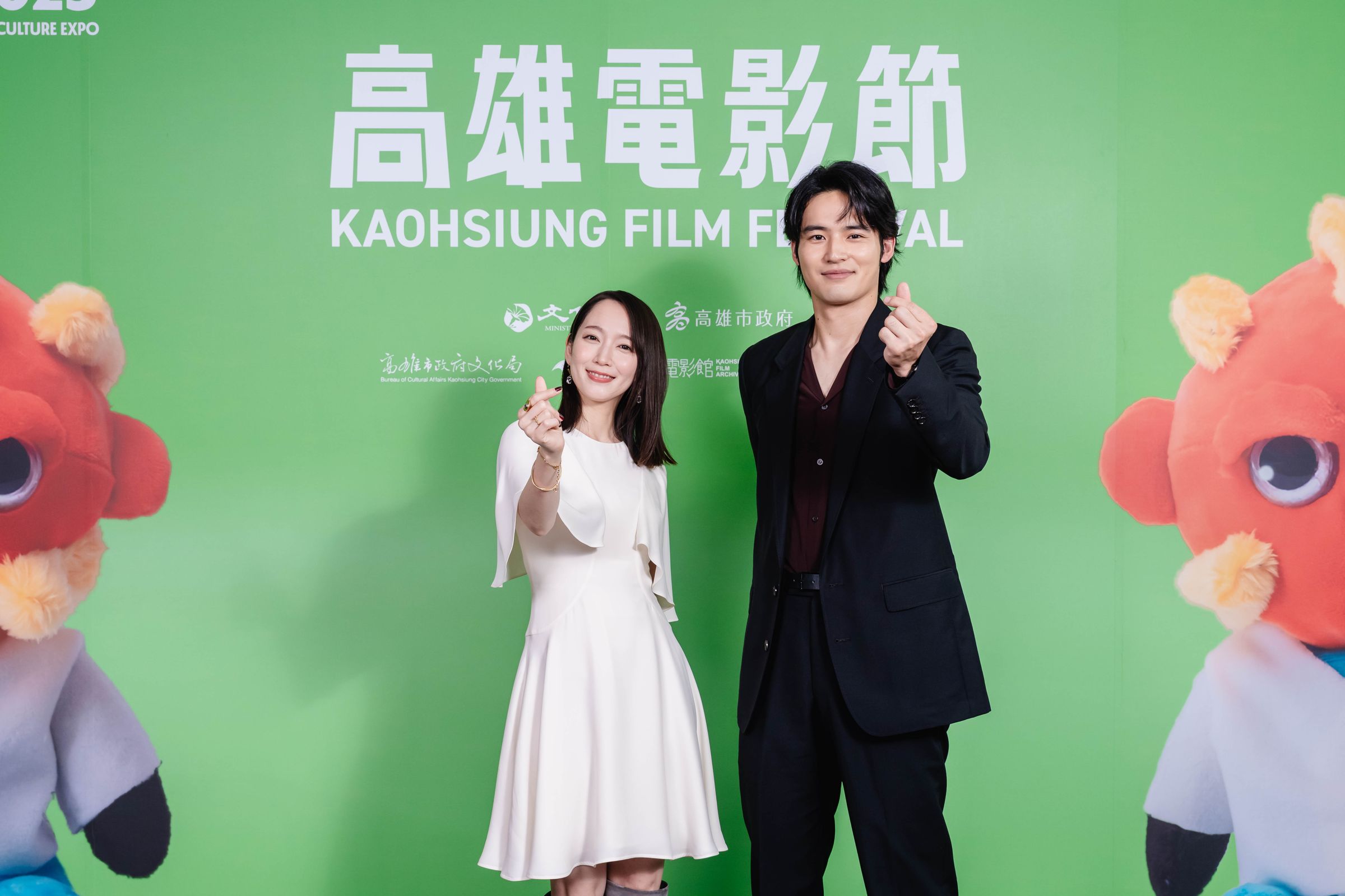 吉岡里帆與水上恒司出席《九龍大眾浪漫》台灣媒體聯訪。(高雄電影節提供)