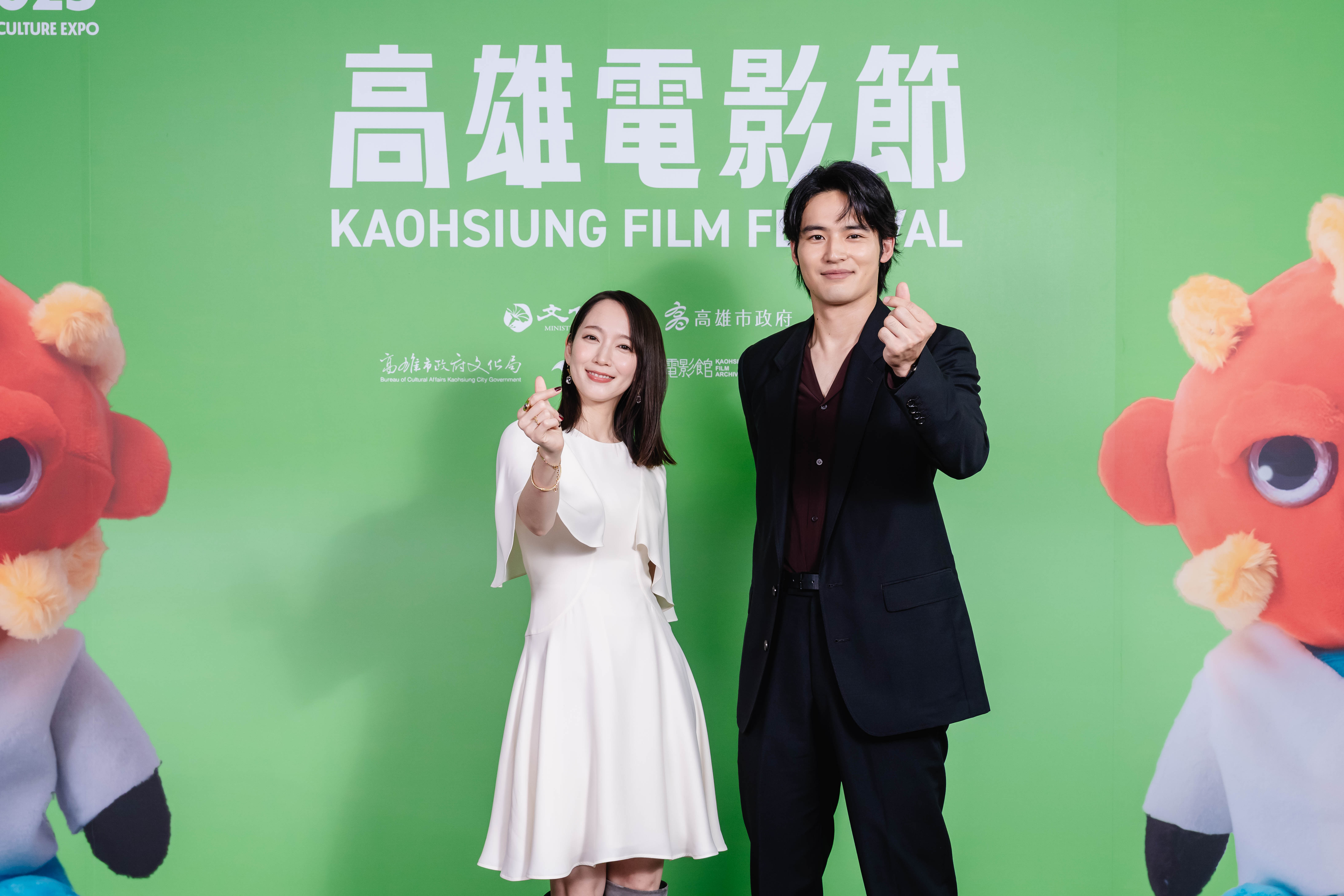 吉岡里帆與水上恒司出席《九龍大眾浪漫》台灣媒體聯訪。（高雄電影節提供）