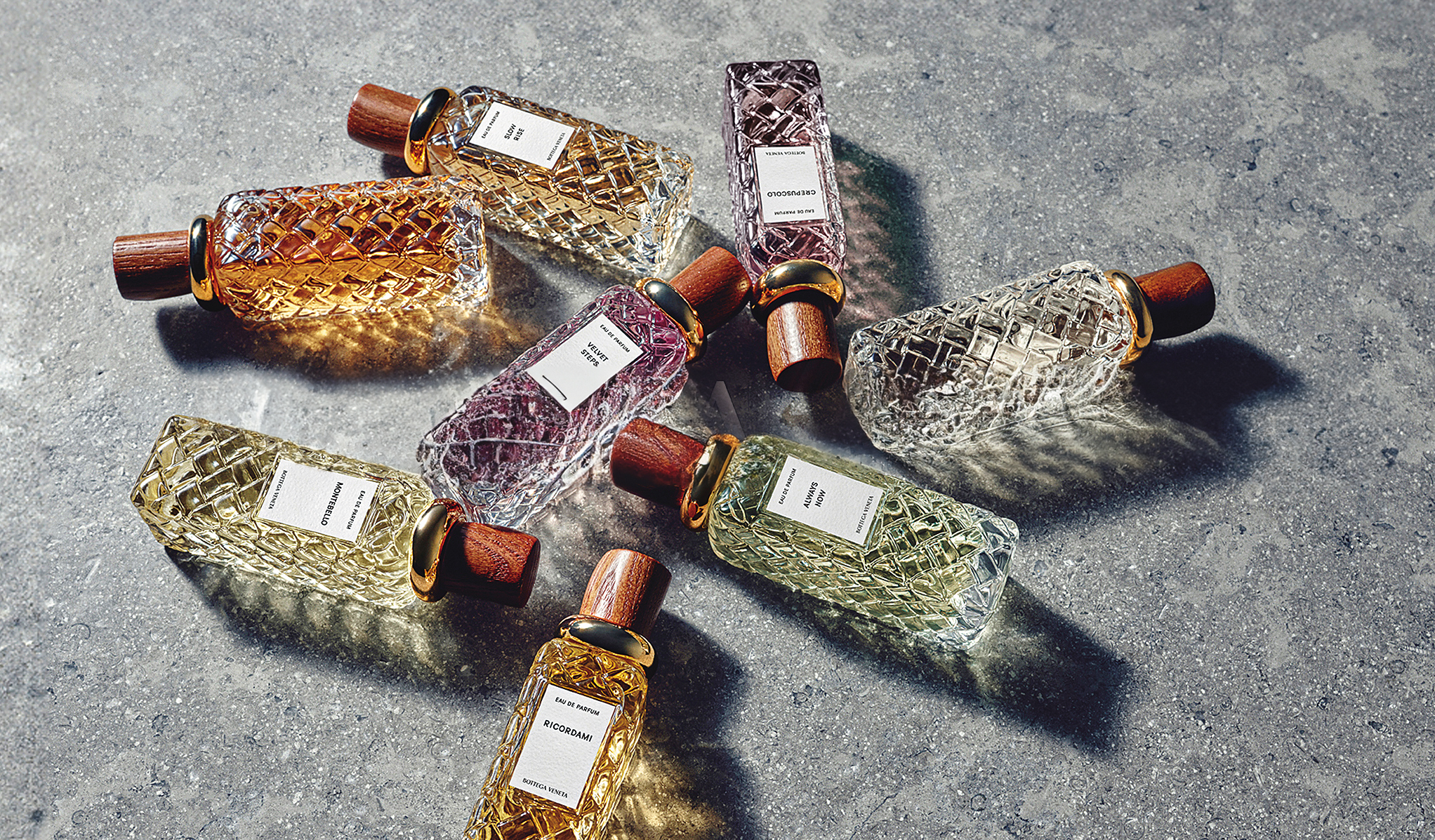 BOTTEGA VENETA推出全新Alta香氛系列10款淡香精作品。NT$7,300╱50ml、NT$9,600╱100ml。(BOTTEGA VENETA提供)