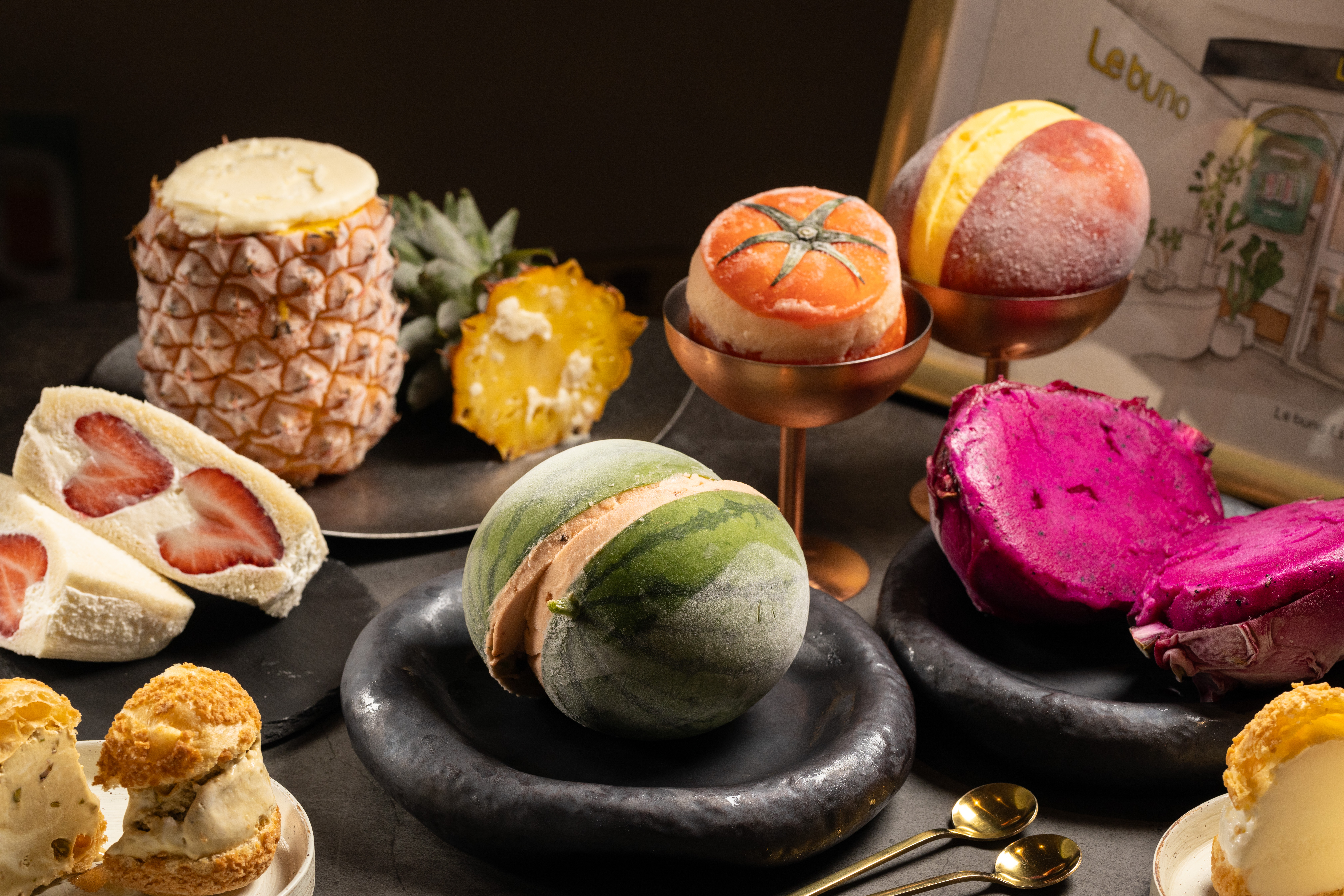 「Le Bûno」主打「看得見」的水果義式冰淇淋。