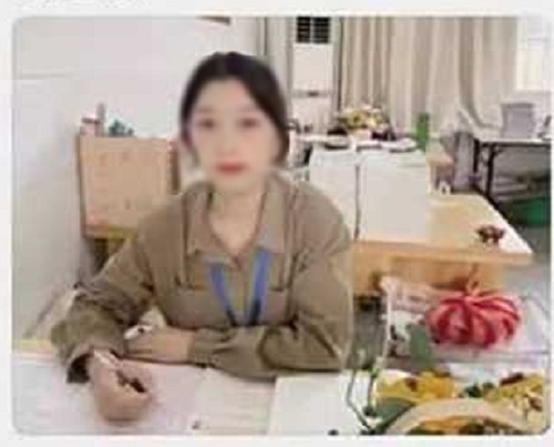 網傳當事女老師。（翻自微博）
