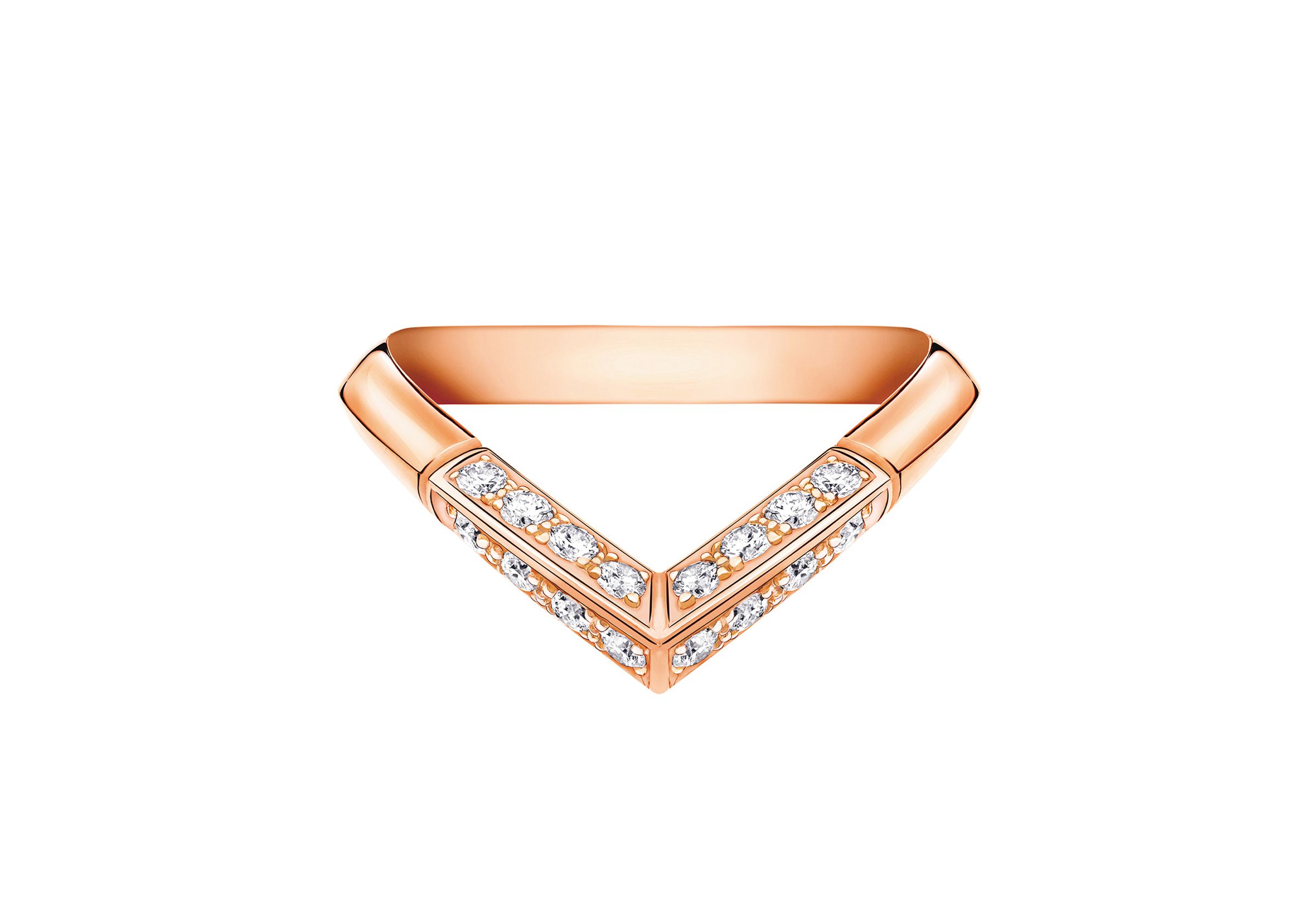 無論是有鑲鑽的Diamonds Pavé V與一般款Diamonds V,皆可刻字。價格店洽